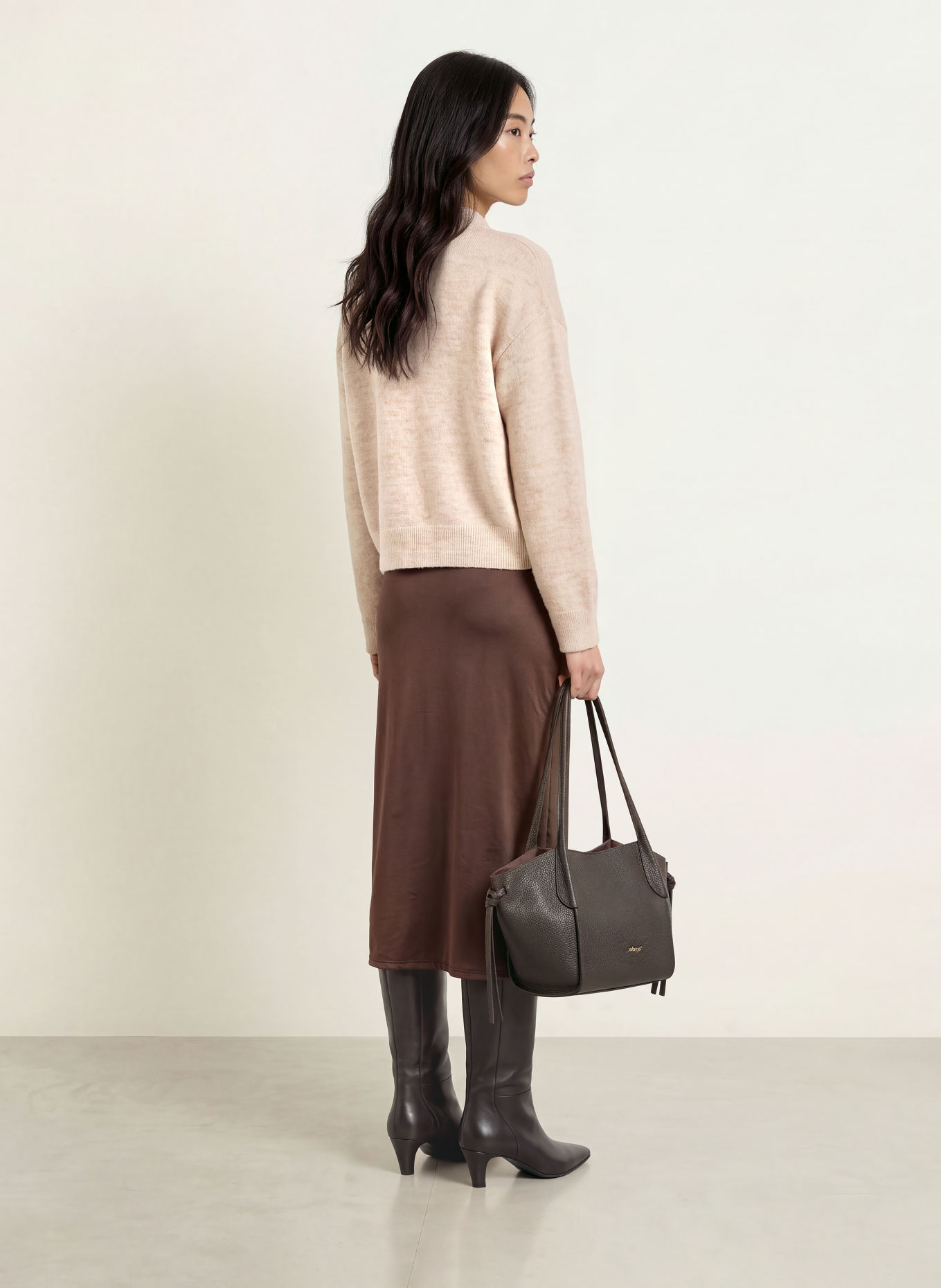 Miss Lagotte Pull: BEIGE / MARRON FONCÉ