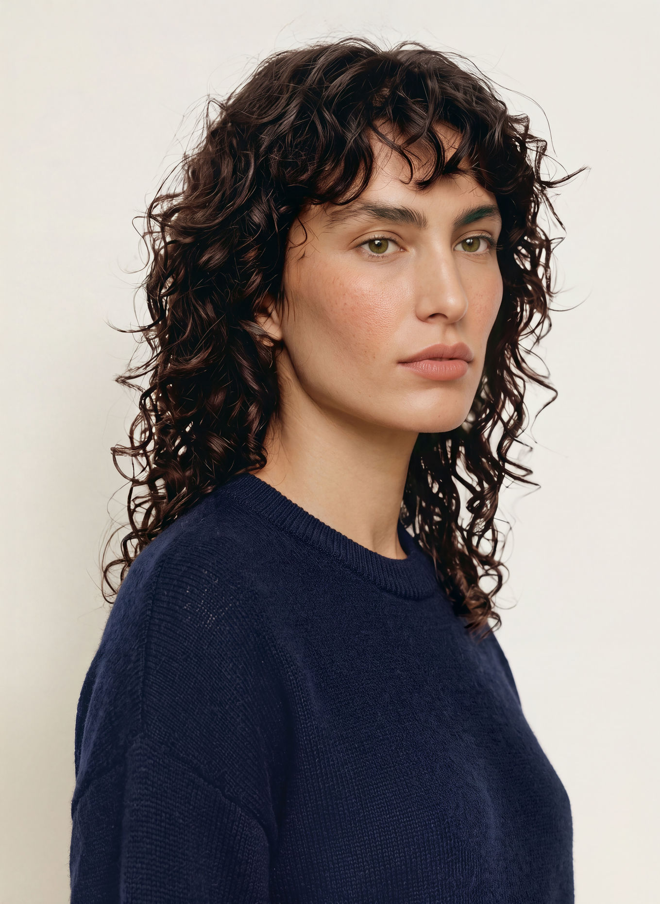 LADNERI Pull en cachemire FEDE: BLEU FONCÉ
