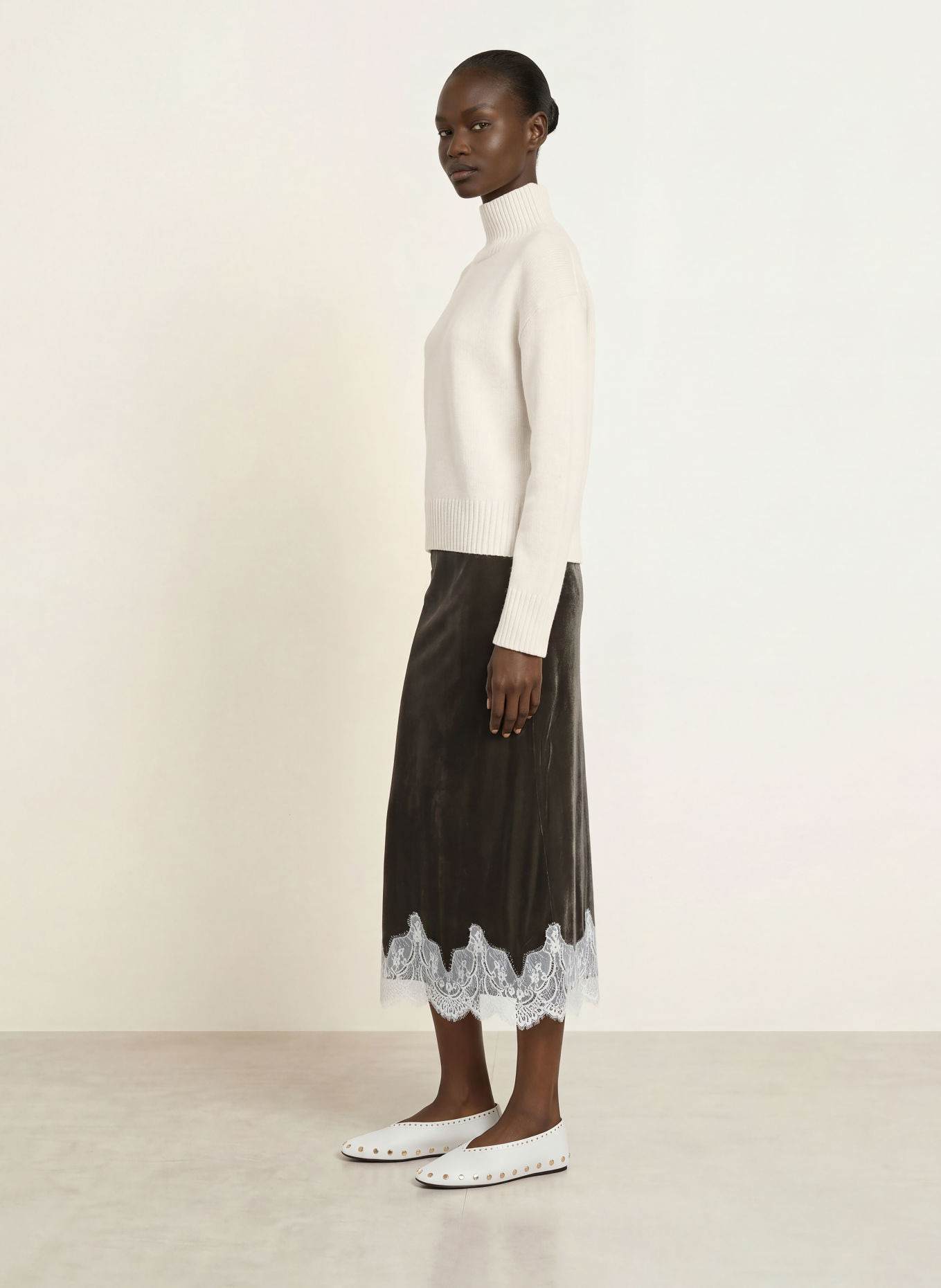 LADNERI JARDIN 2.0 Cashmere Sweater: CREAM