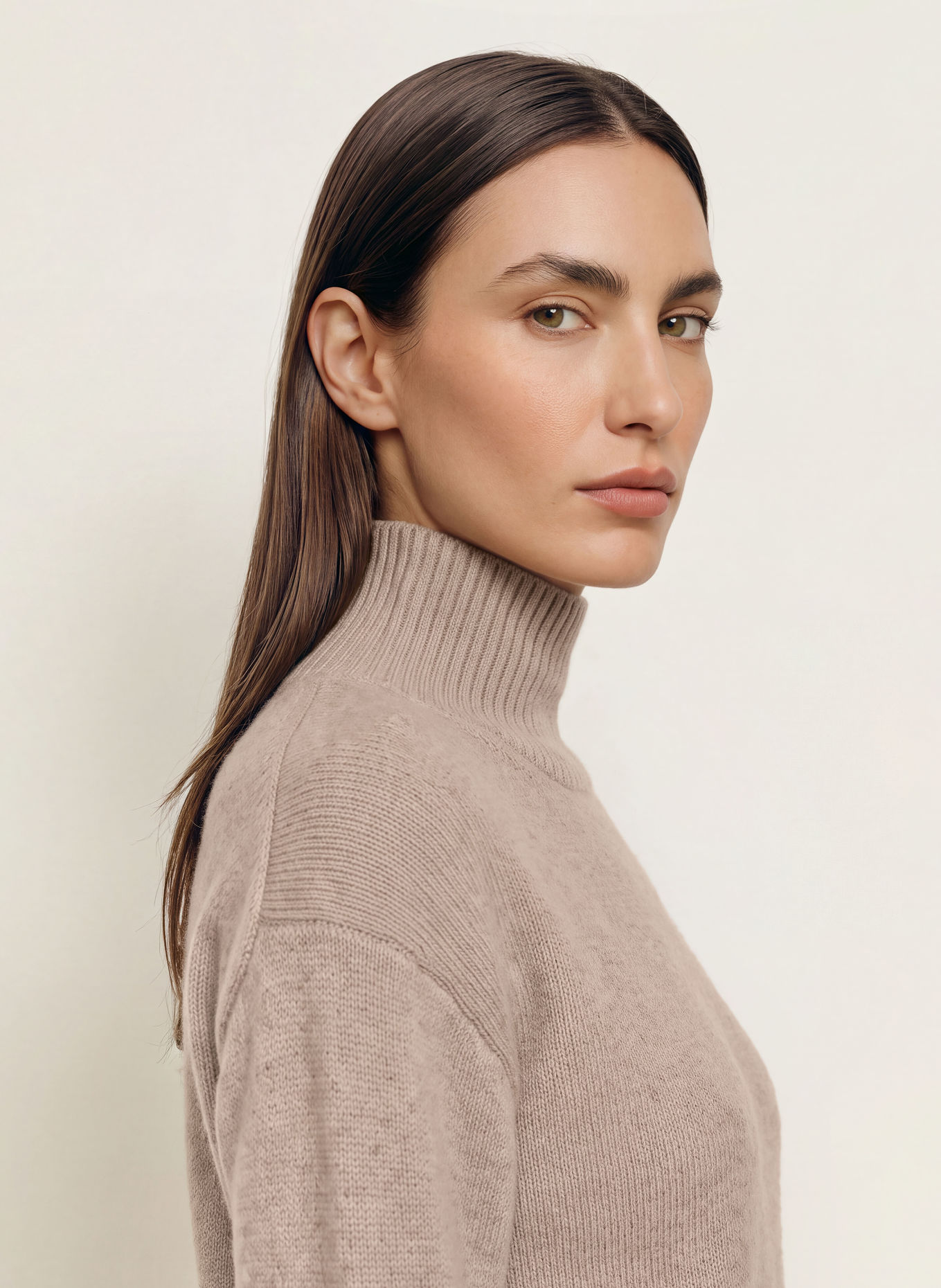 LADNERI Kasjmiertrui JARDIN 2.0: BEIGE