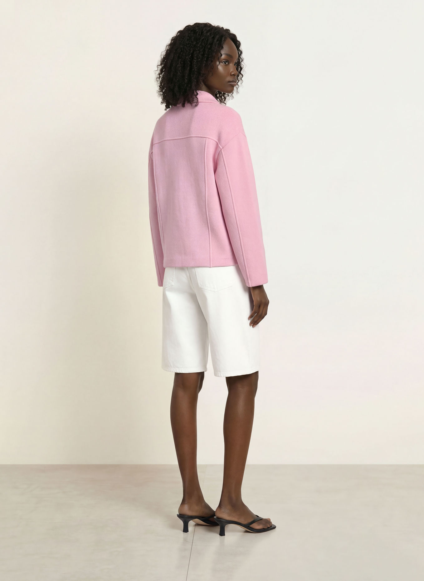 LADNERI Vest MELUA met kasjmier: ROZE