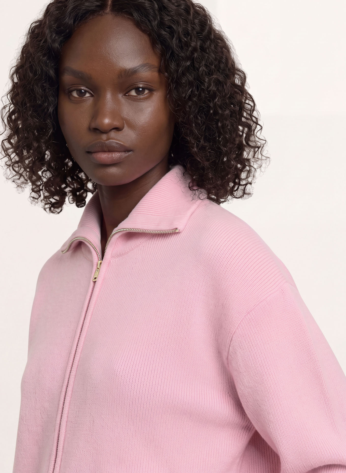 LADNERI Vest MELUA met kasjmier: ROZE