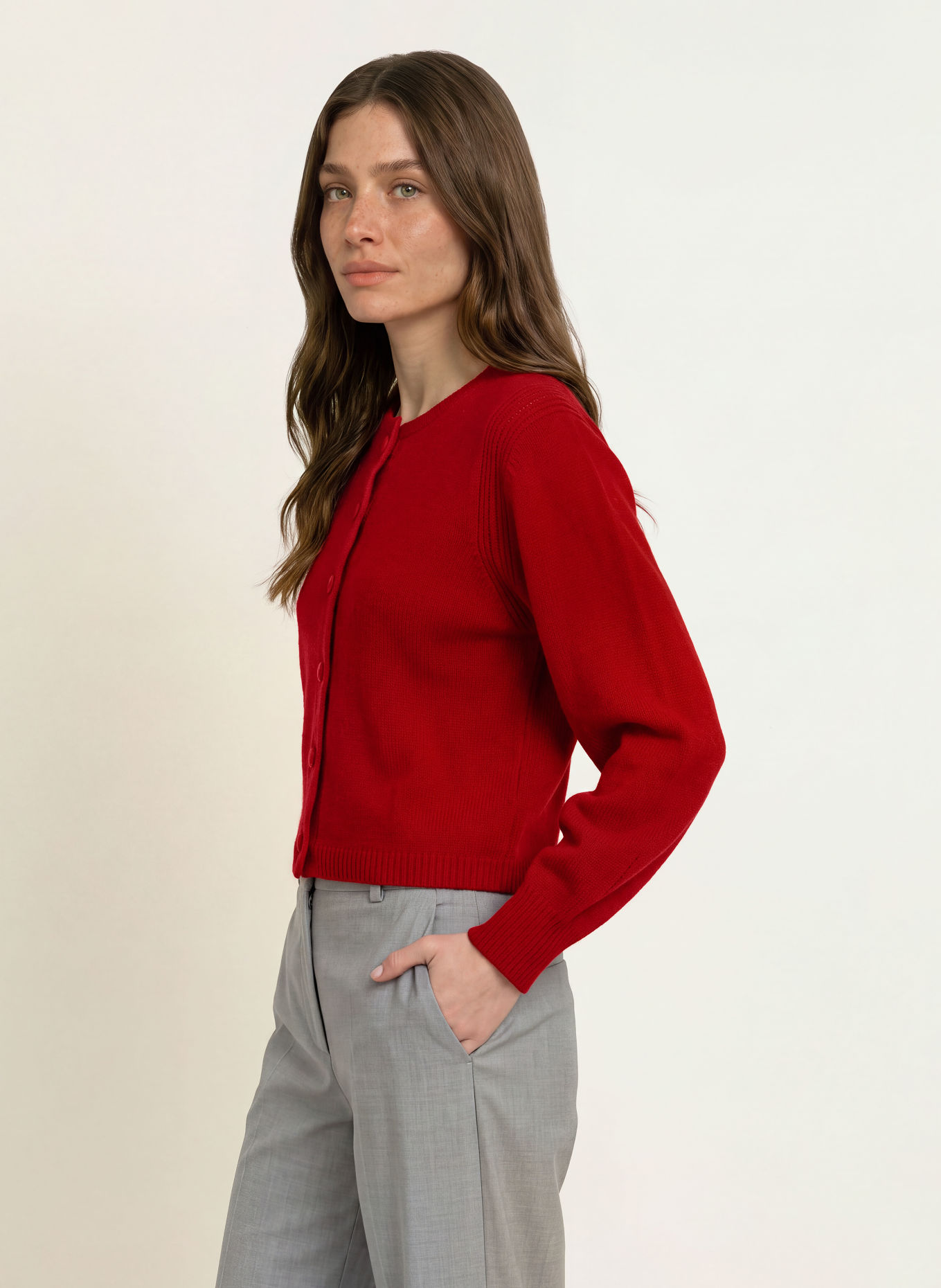 LADNERI Strickjacke NALA aus Cashmere: ROT