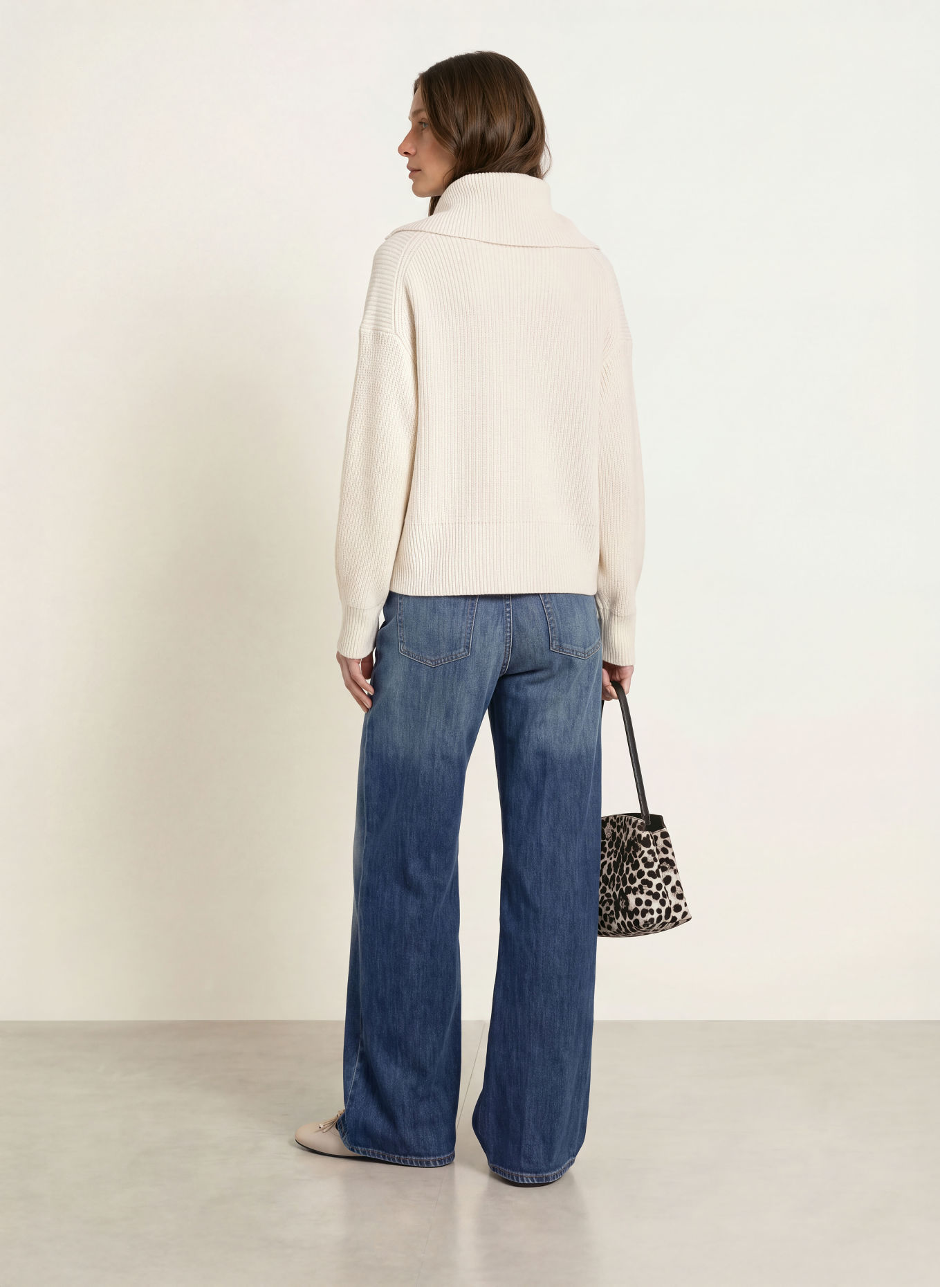 LADNERI Vest AMELIE met kasjmier: CRÈME