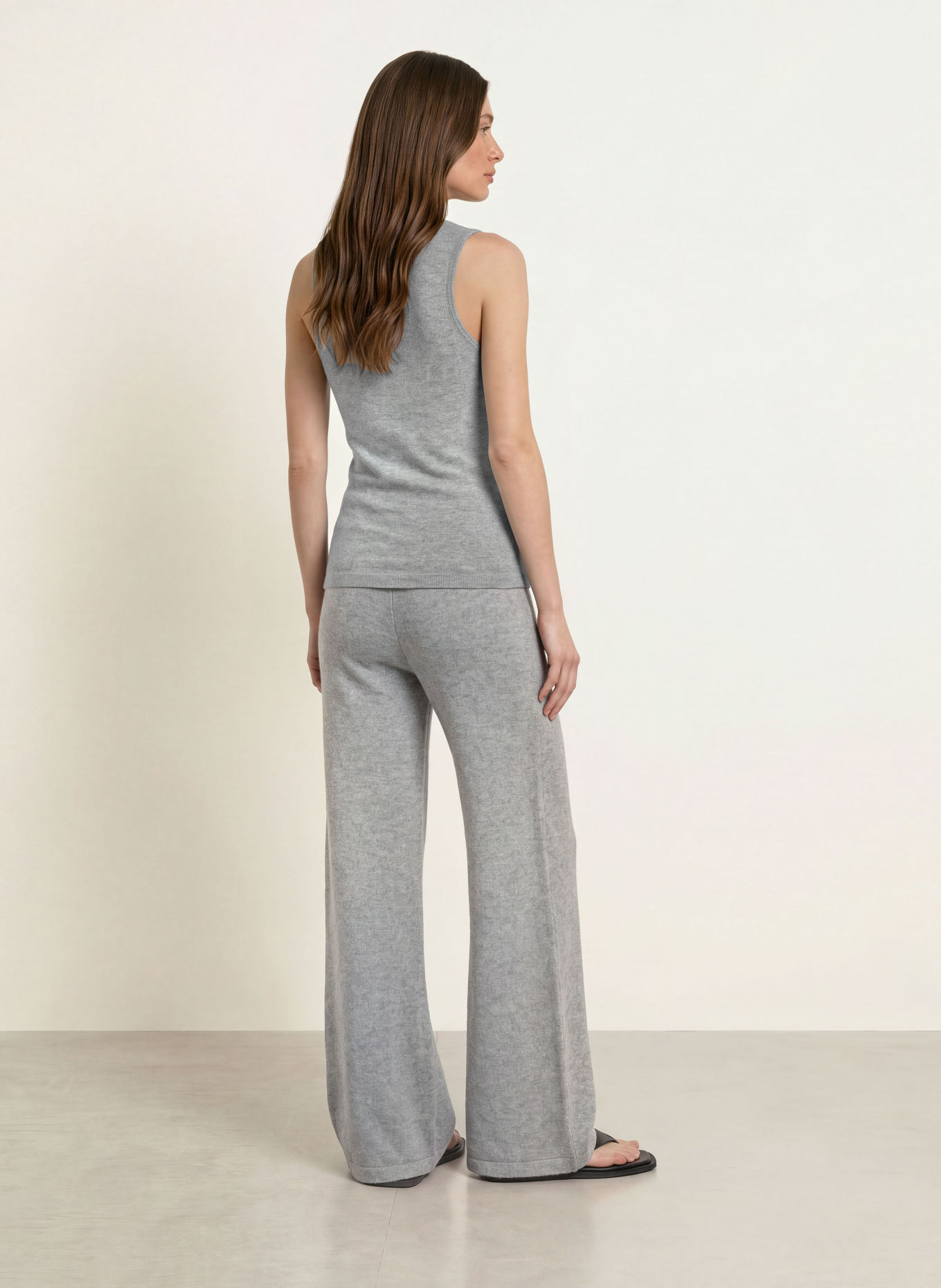 LADNERI Stricktop ELOU mit Cashmere: GRAU
