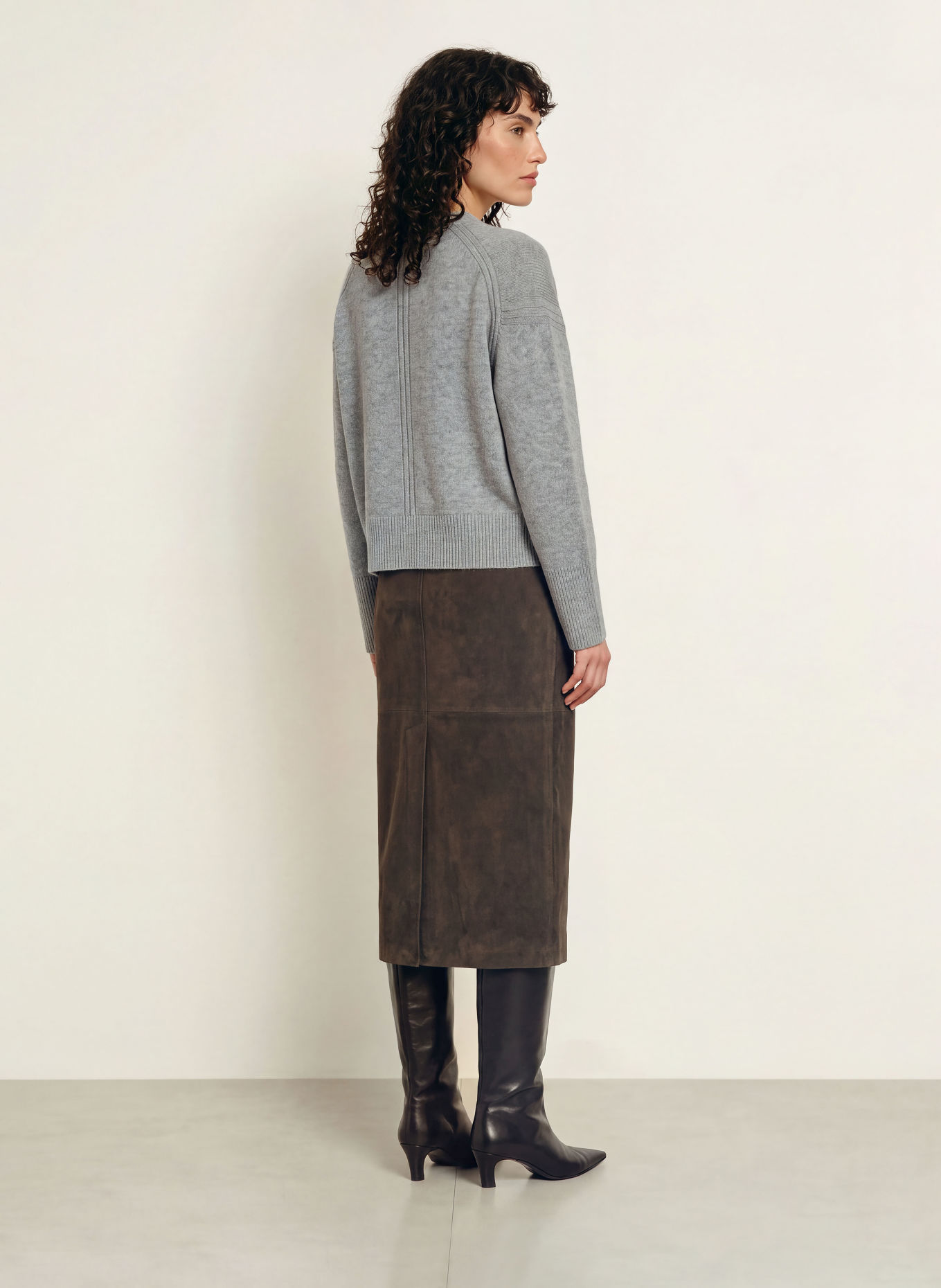 LADNERI Vest LUCE met kasjmier: GRIJS