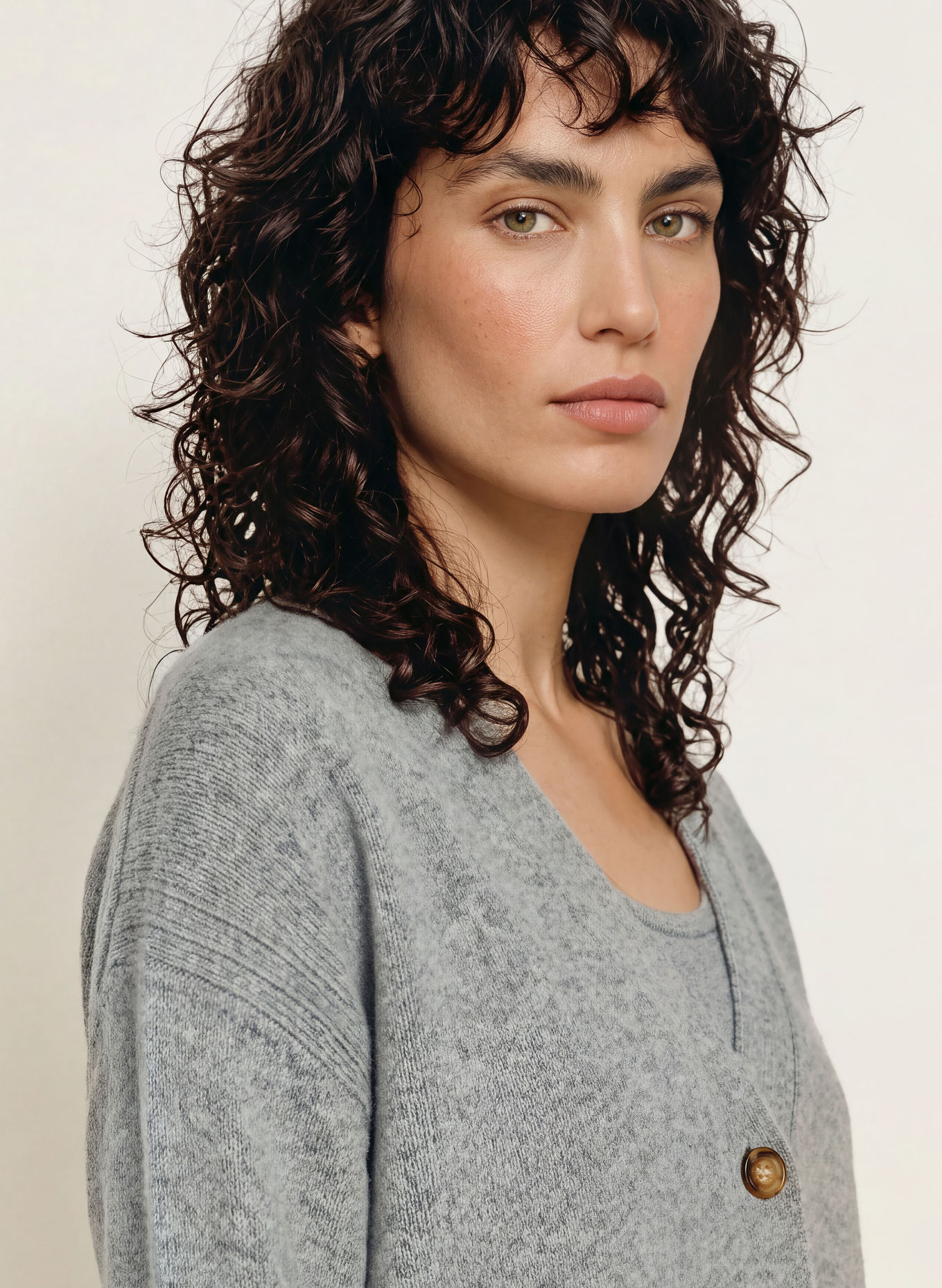 LADNERI Vest LUCE met kasjmier: GRIJS
