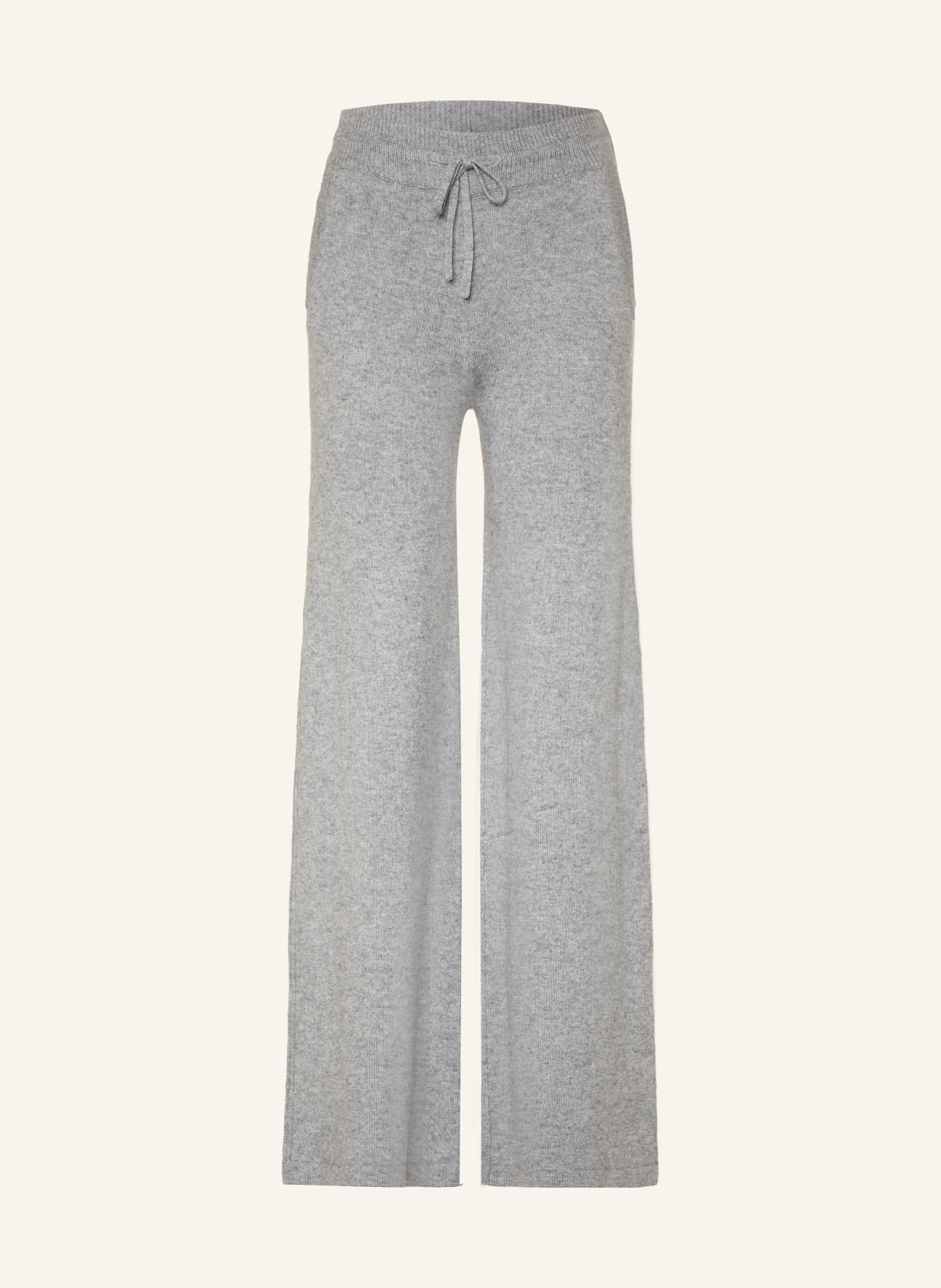 LADNERI LILL Knitted Pants with Cashmere: GRAY