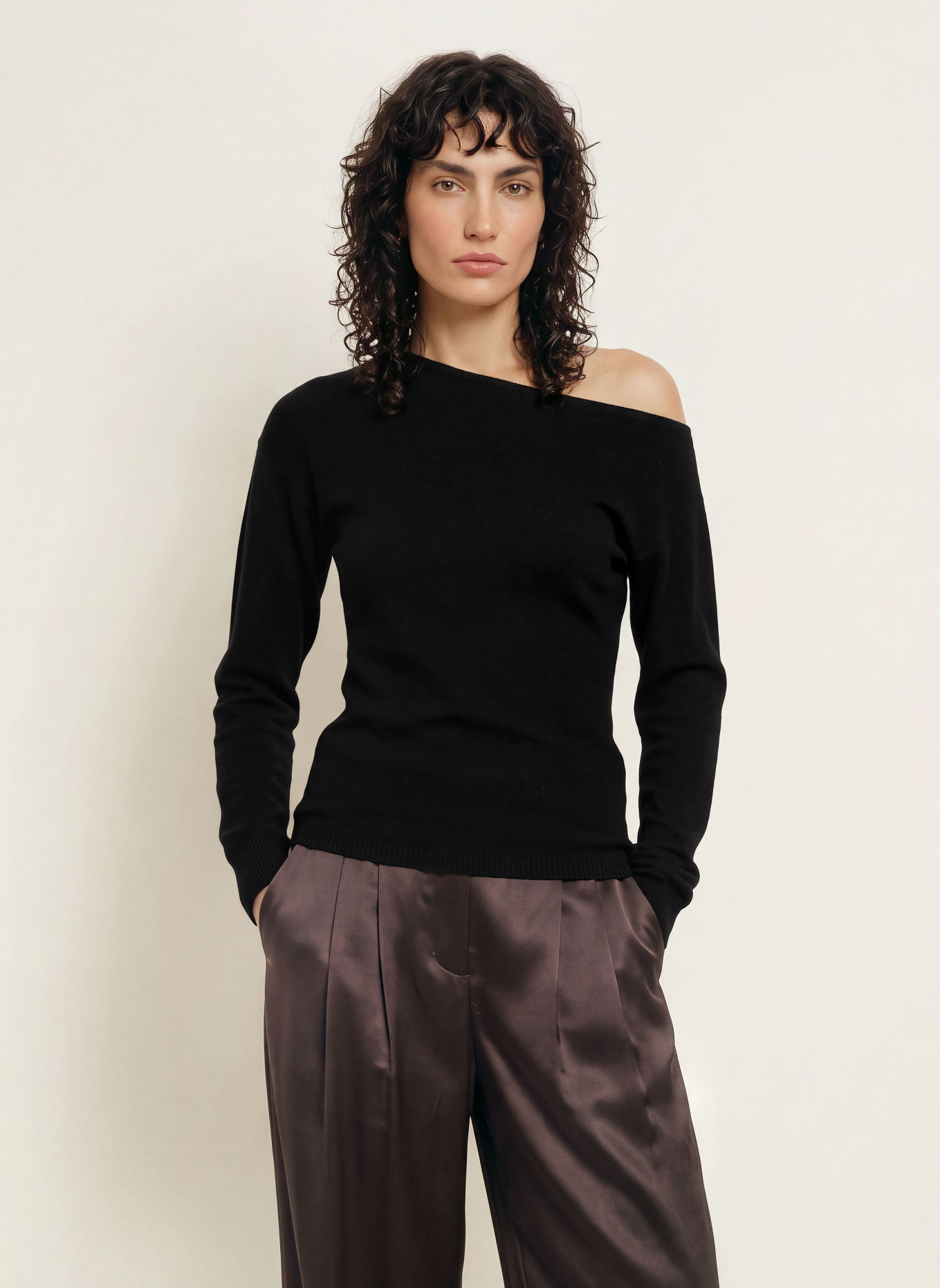LADNERI Pullover NYSA mit Cashmere: SCHWARZ