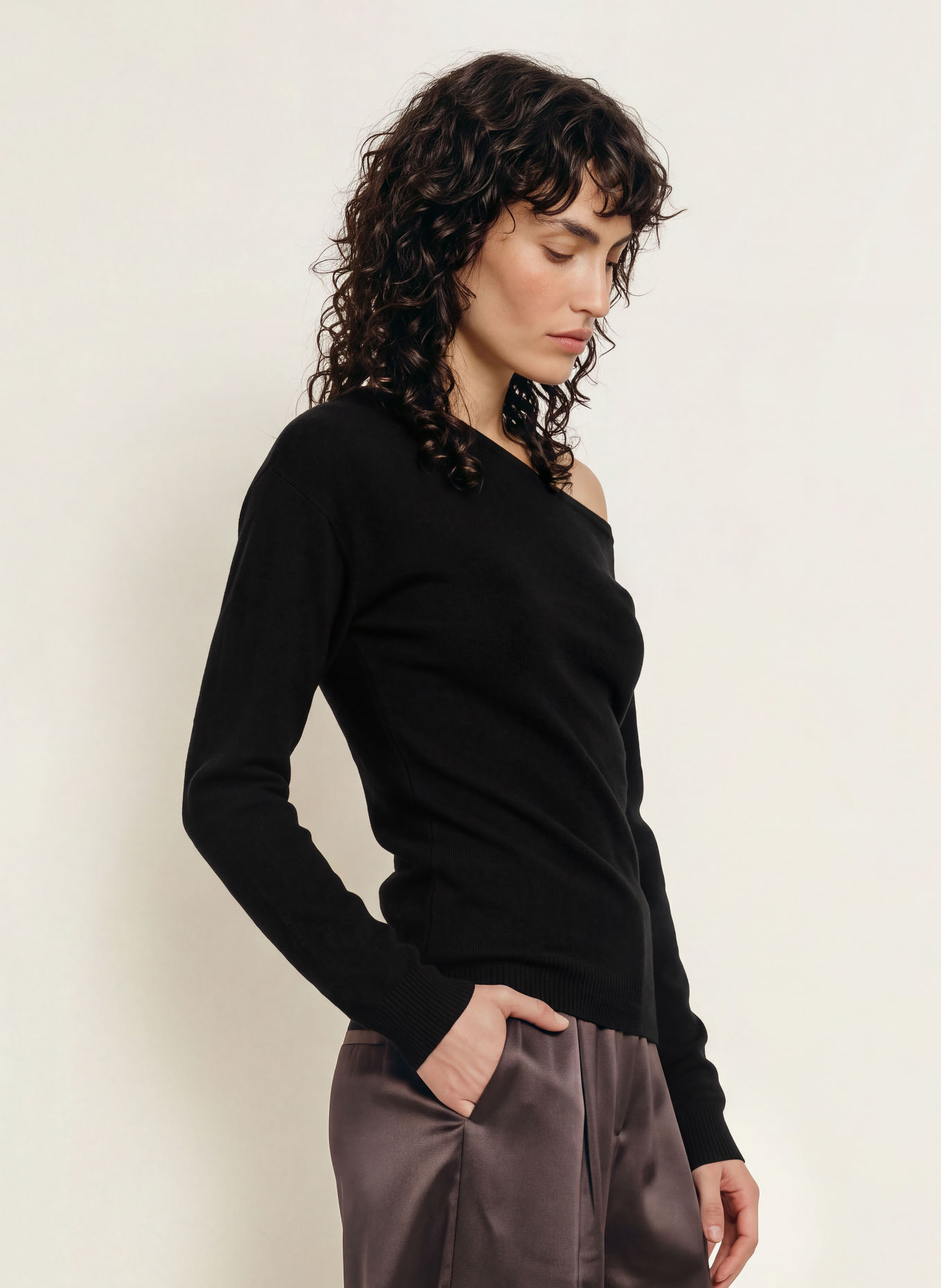 LADNERI Pullover NYSA mit Cashmere: SCHWARZ