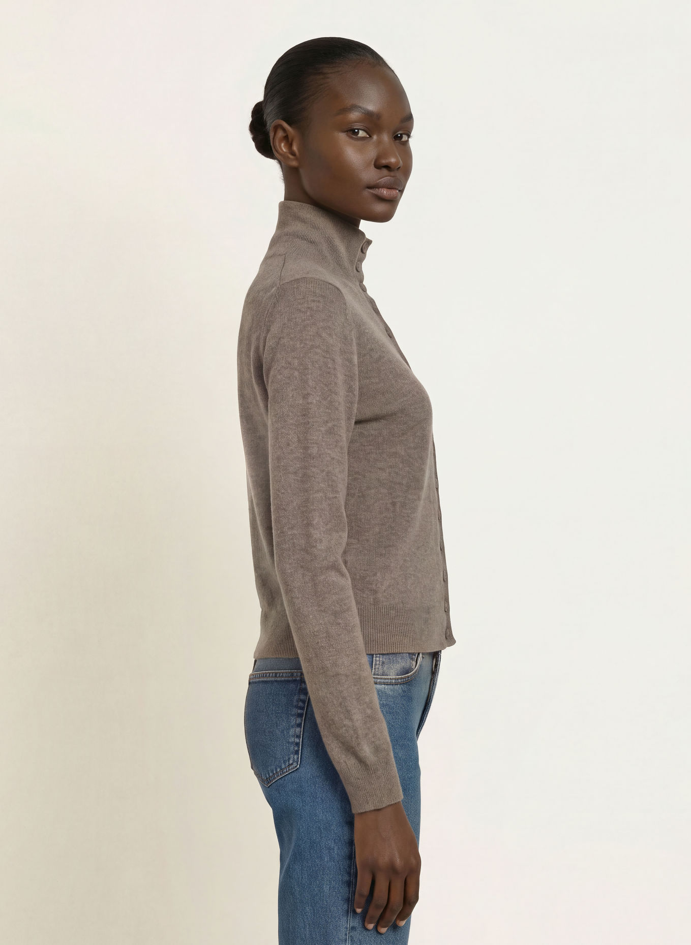 LADNERI Strickjacke LIVIA: HELLBRAUN