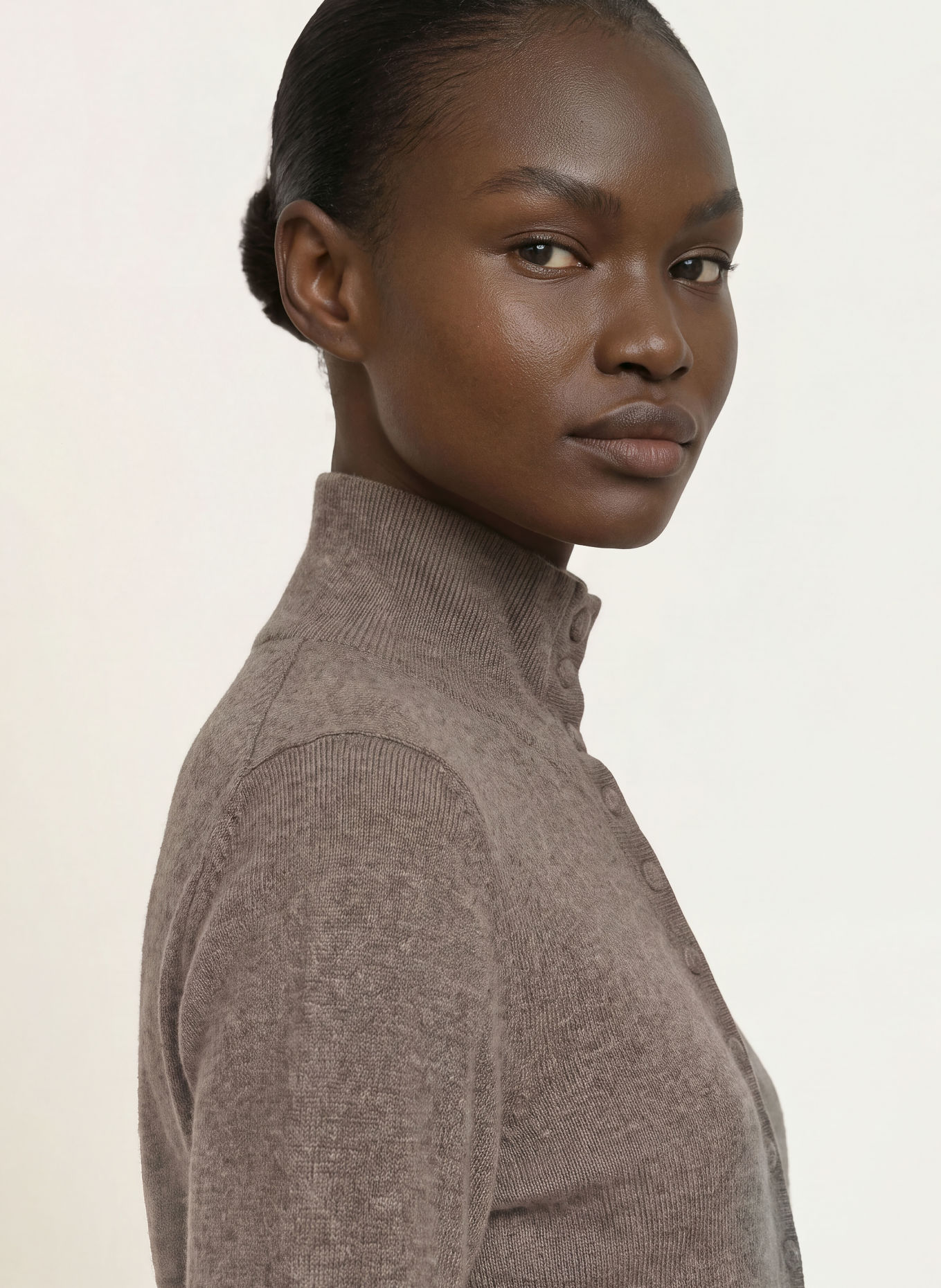 LADNERI Strickjacke LIVIA: HELLBRAUN