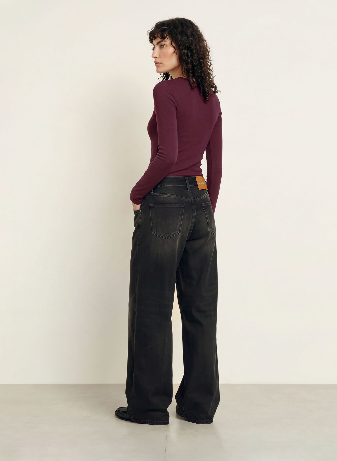 LADNERI Longsleeve LINE: DONKERROOD