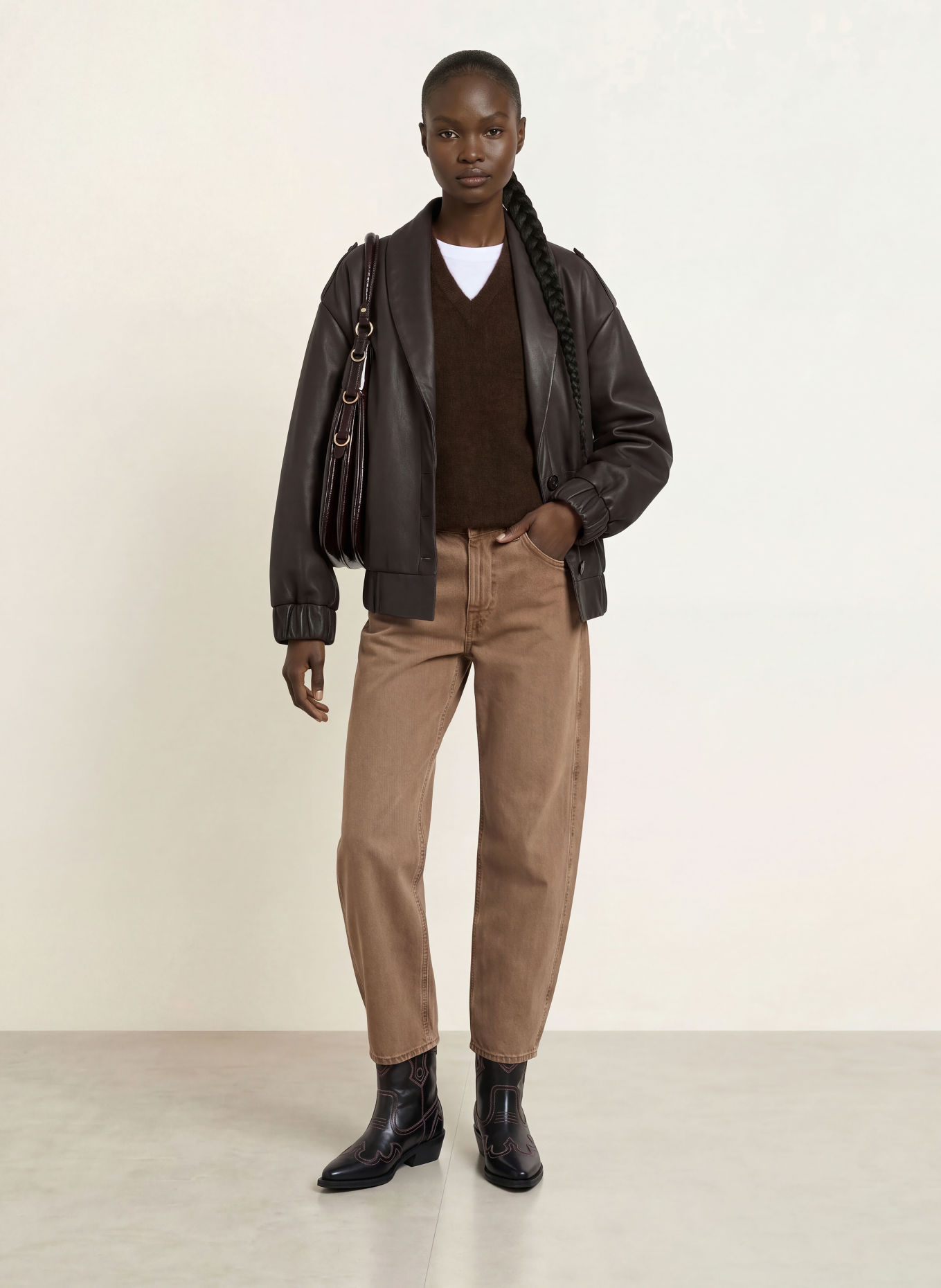 CITIZENS of HUMANITY Straight Jeans MIRO: coca cocoa (md grey brown)