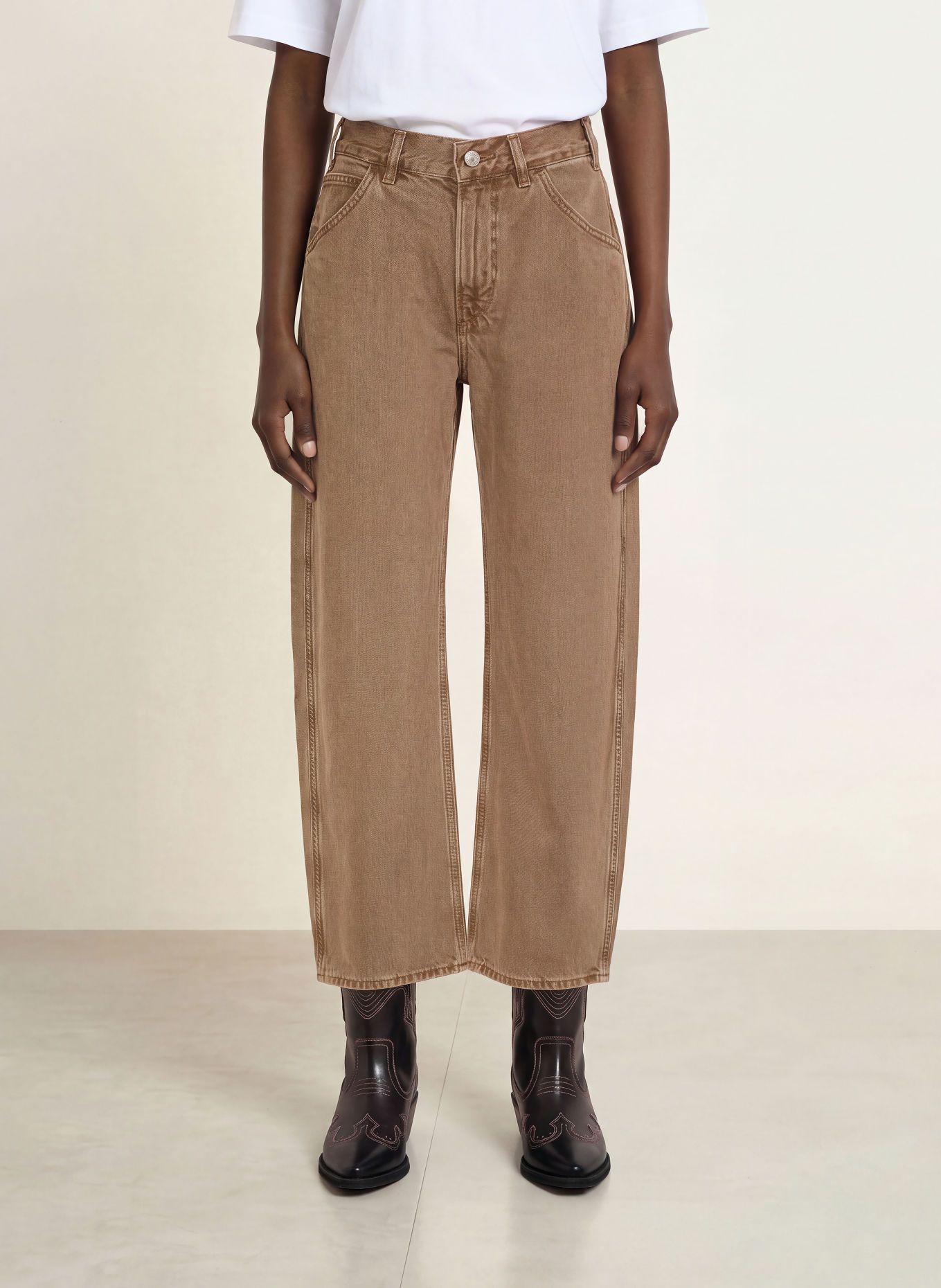CITIZENS of HUMANITY Straight Jeans MIRO: coca cocoa (md grey brown)