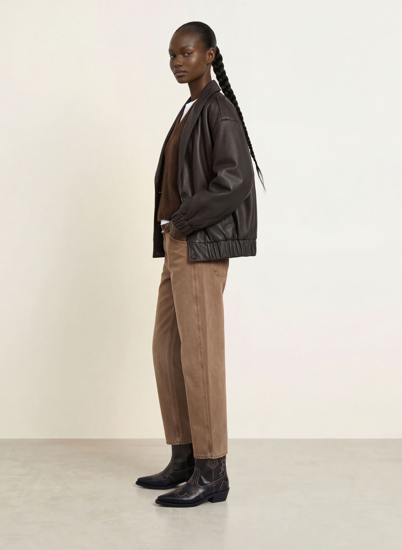 CITIZENS of HUMANITY Straight Jeans MIRO: coca cocoa (md grey brown)