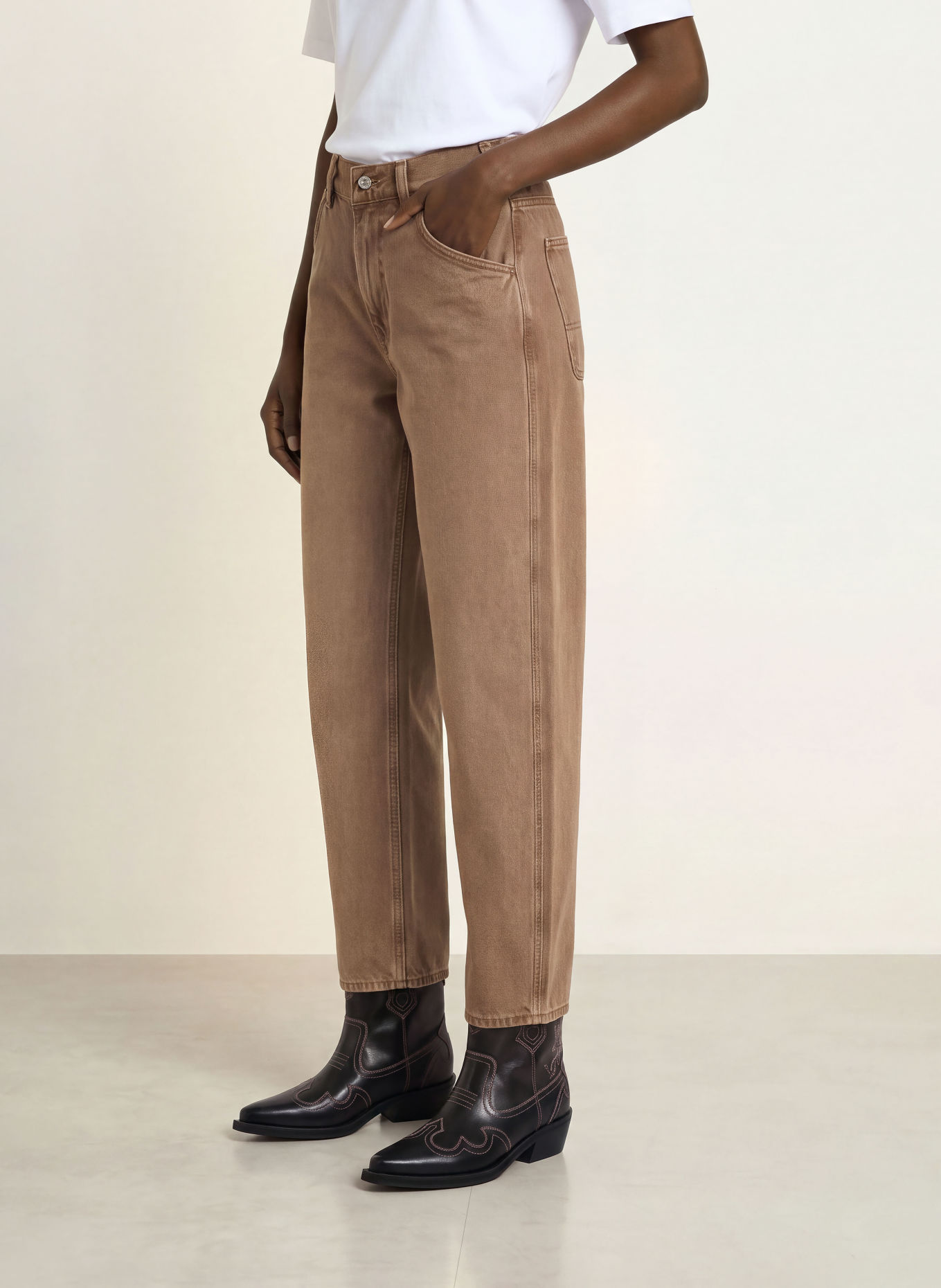 CITIZENS of HUMANITY Straight Jeans MIRO: coca cocoa (md grey brown)