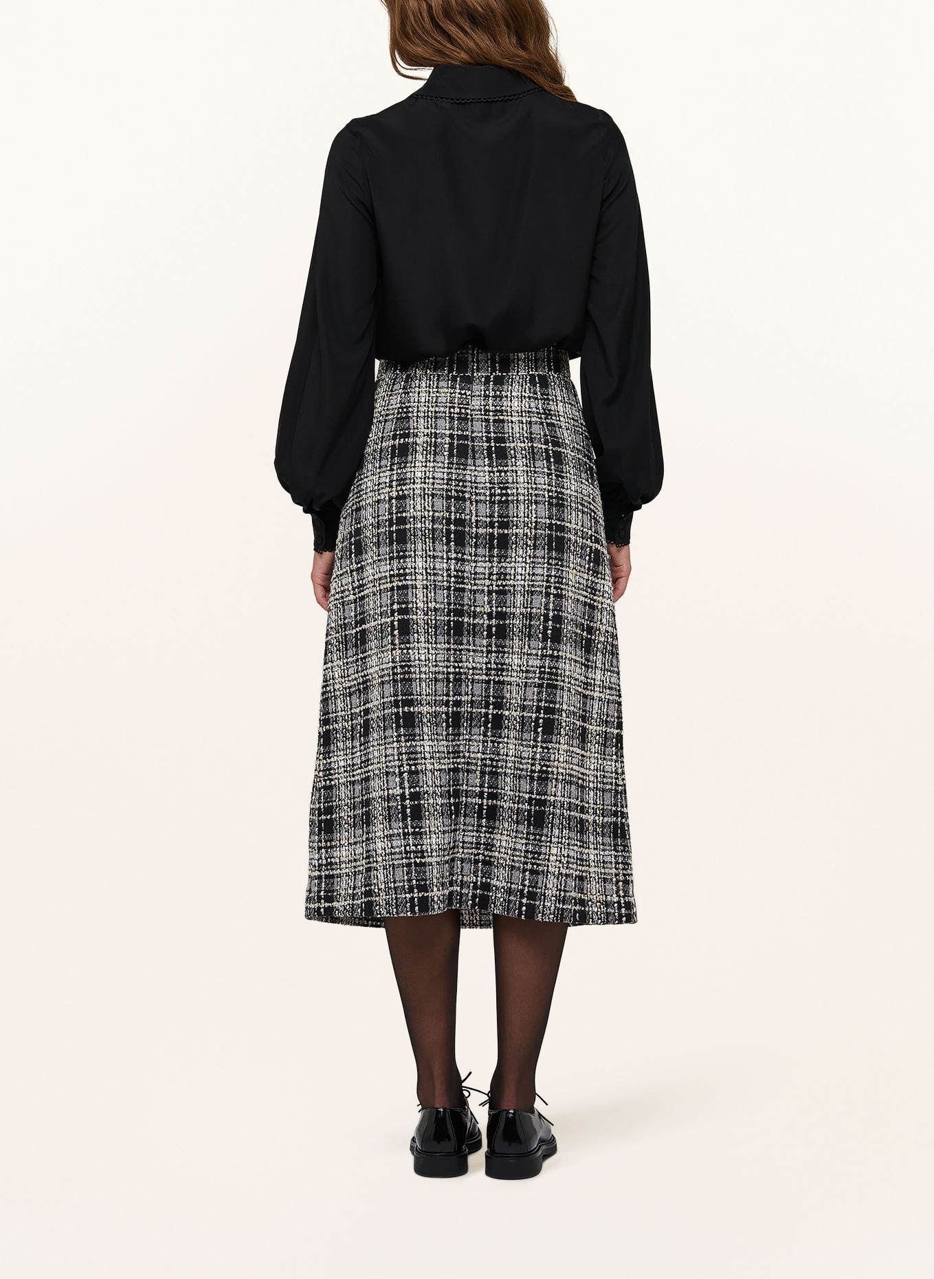 dea kudibal Spódnica z tweedu ADELE: CZARNY / KREMOWY / SZARY