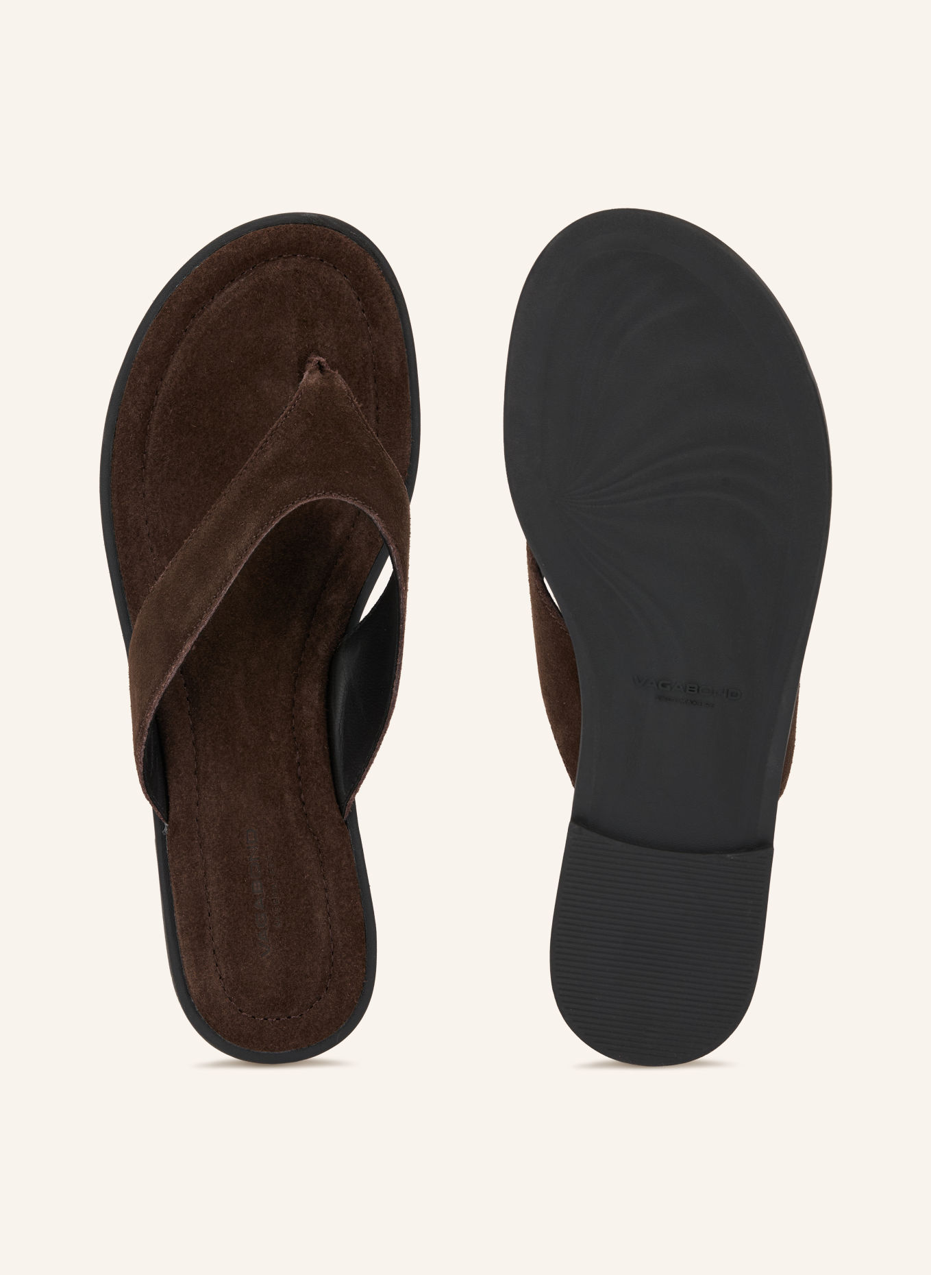 VAGABOND SHOEMAKERS Žabky na podpatku ZAIDA: TMAVĚ HNĚDÁ