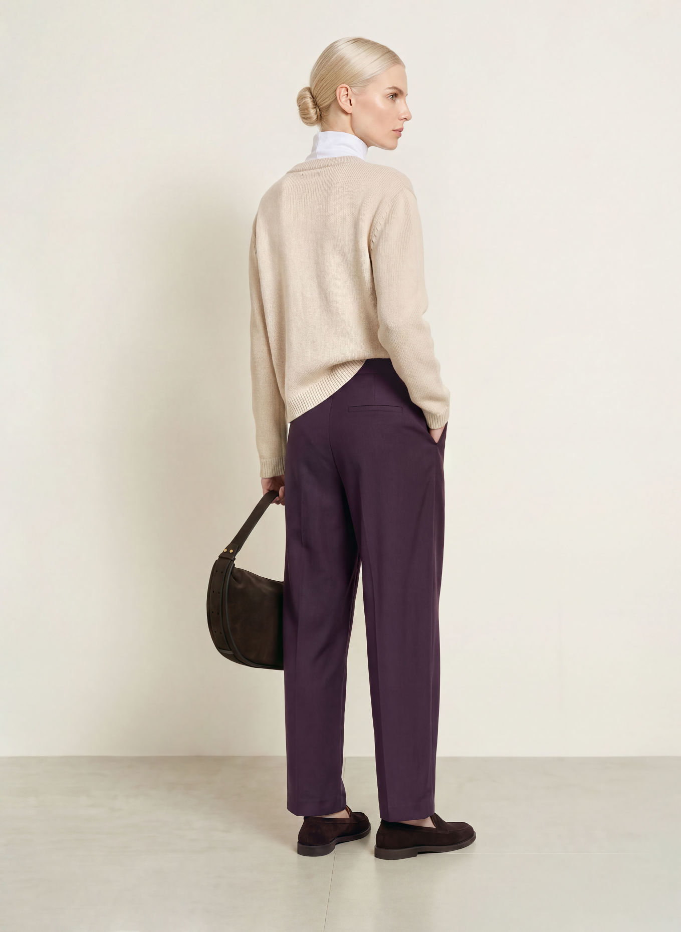 Miss Lagotte Pull: CRÈME / LILAS FONCÉ