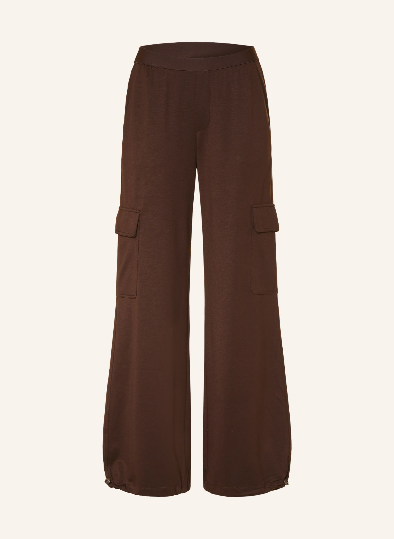 Miss Lagotte Cargohose aus Jersey: DUNKELBRAUN