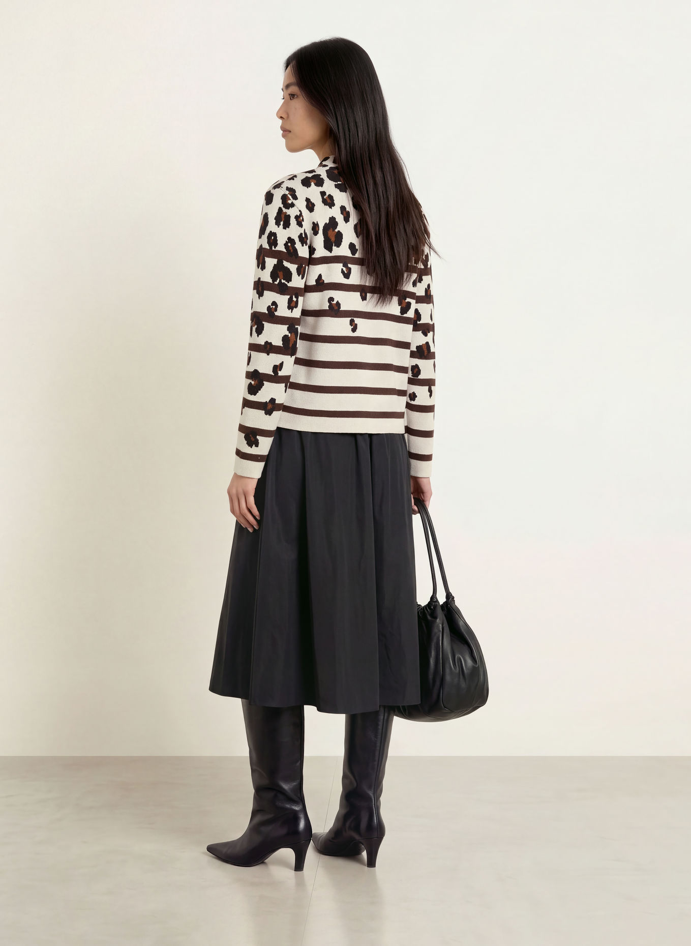 Miss Lagotte Pullover: CREME / BRAUN / SCHWARZ