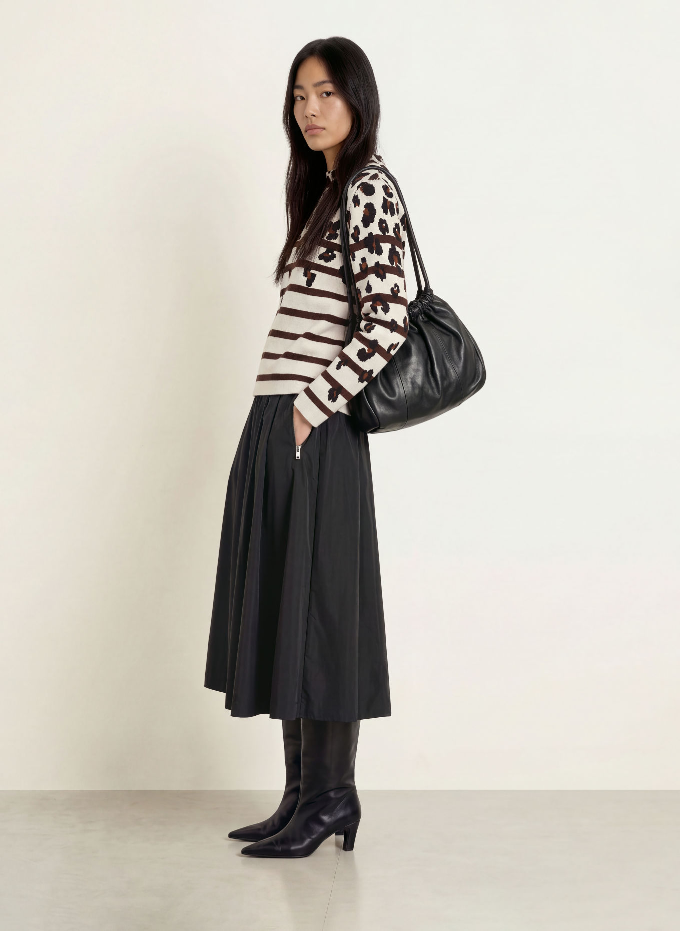 Miss Lagotte Pullover: CREME / BRAUN / SCHWARZ