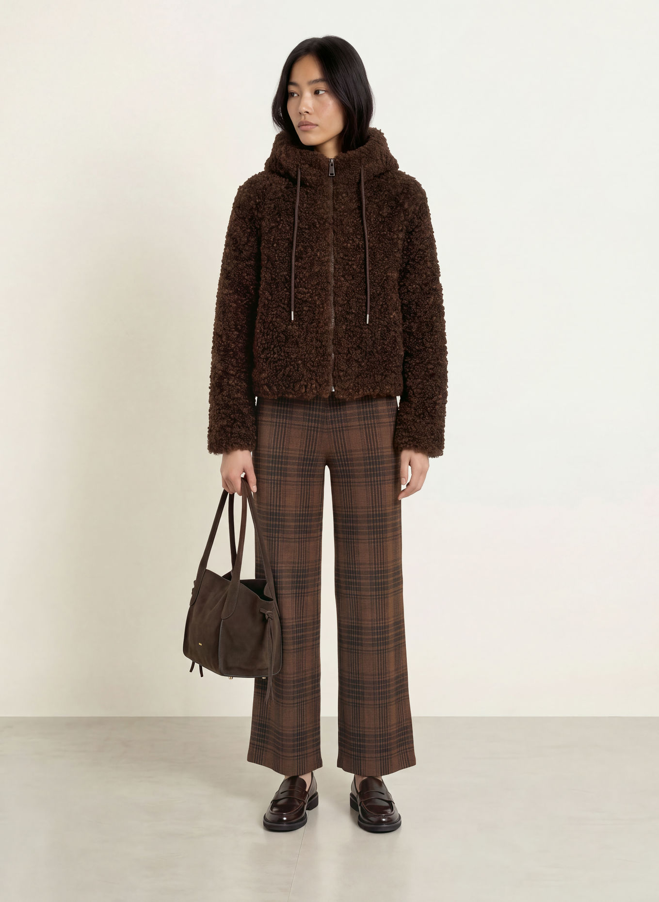 Miss Lagotte Kunstfell-Jacke: DUNKELBRAUN