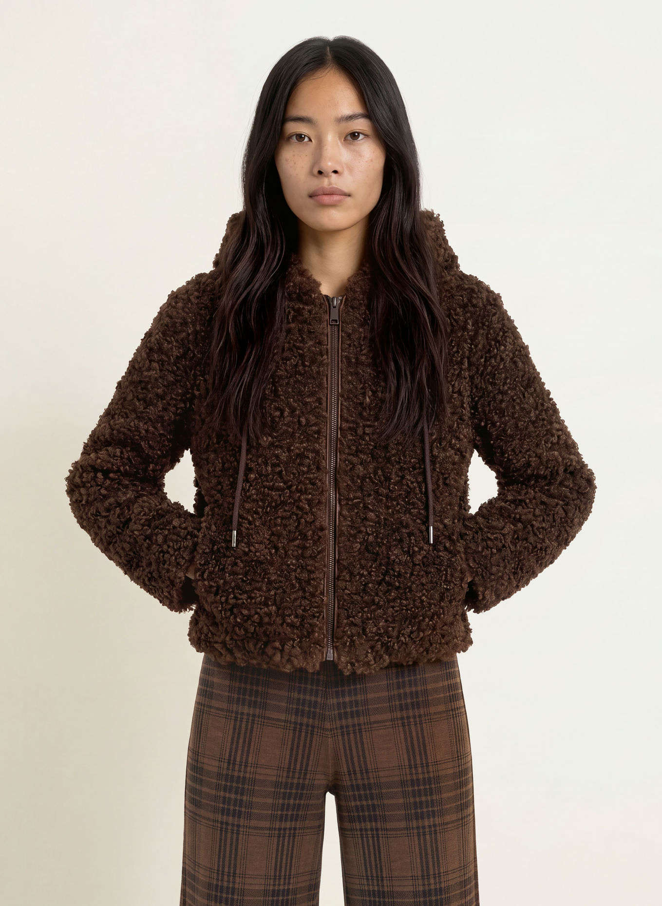 Miss Lagotte Kunstfell-Jacke: DUNKELBRAUN