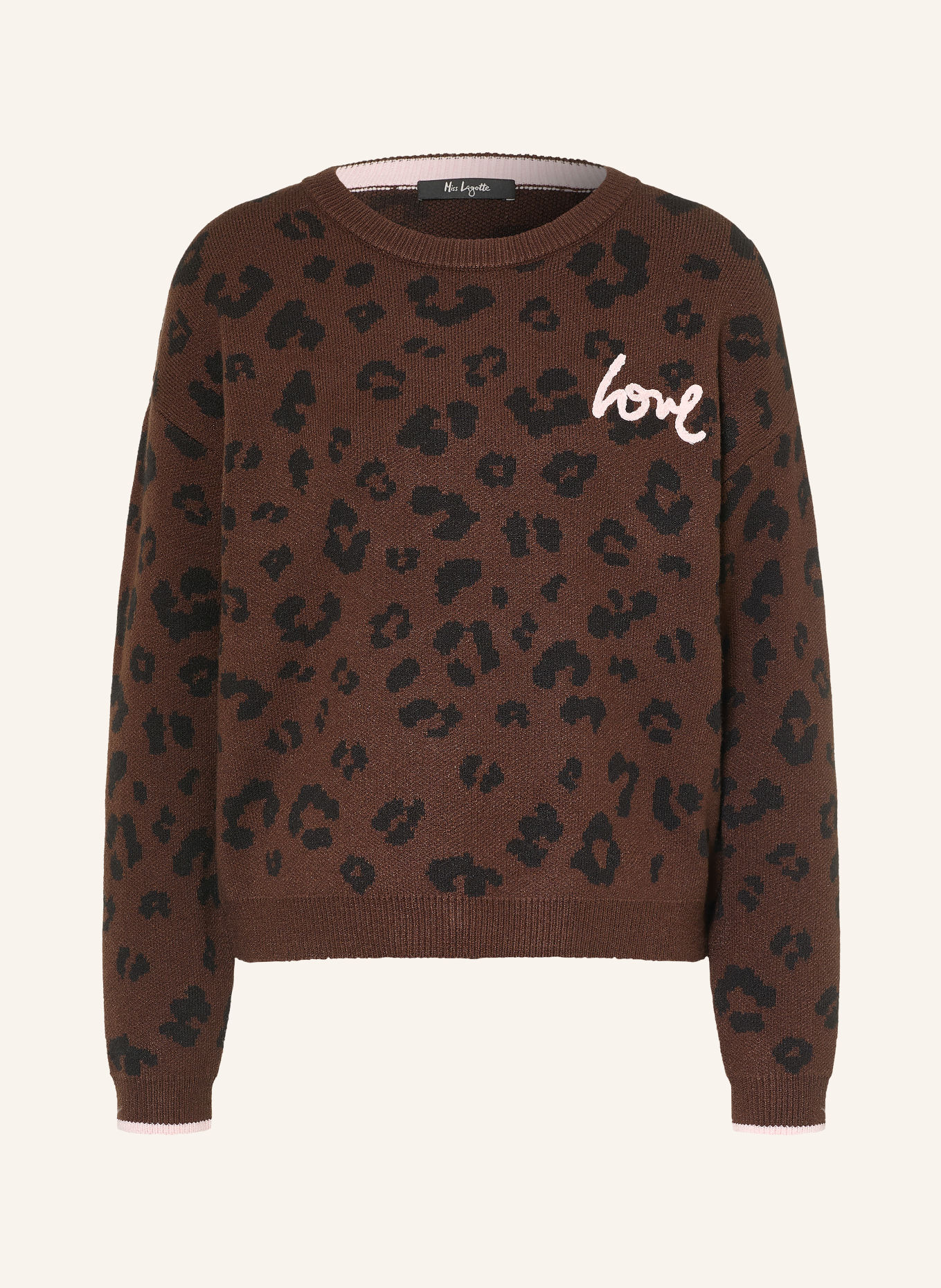 Miss Lagotte Pull: MARRON FONCÉ / ROSE CLAIR / NOIR