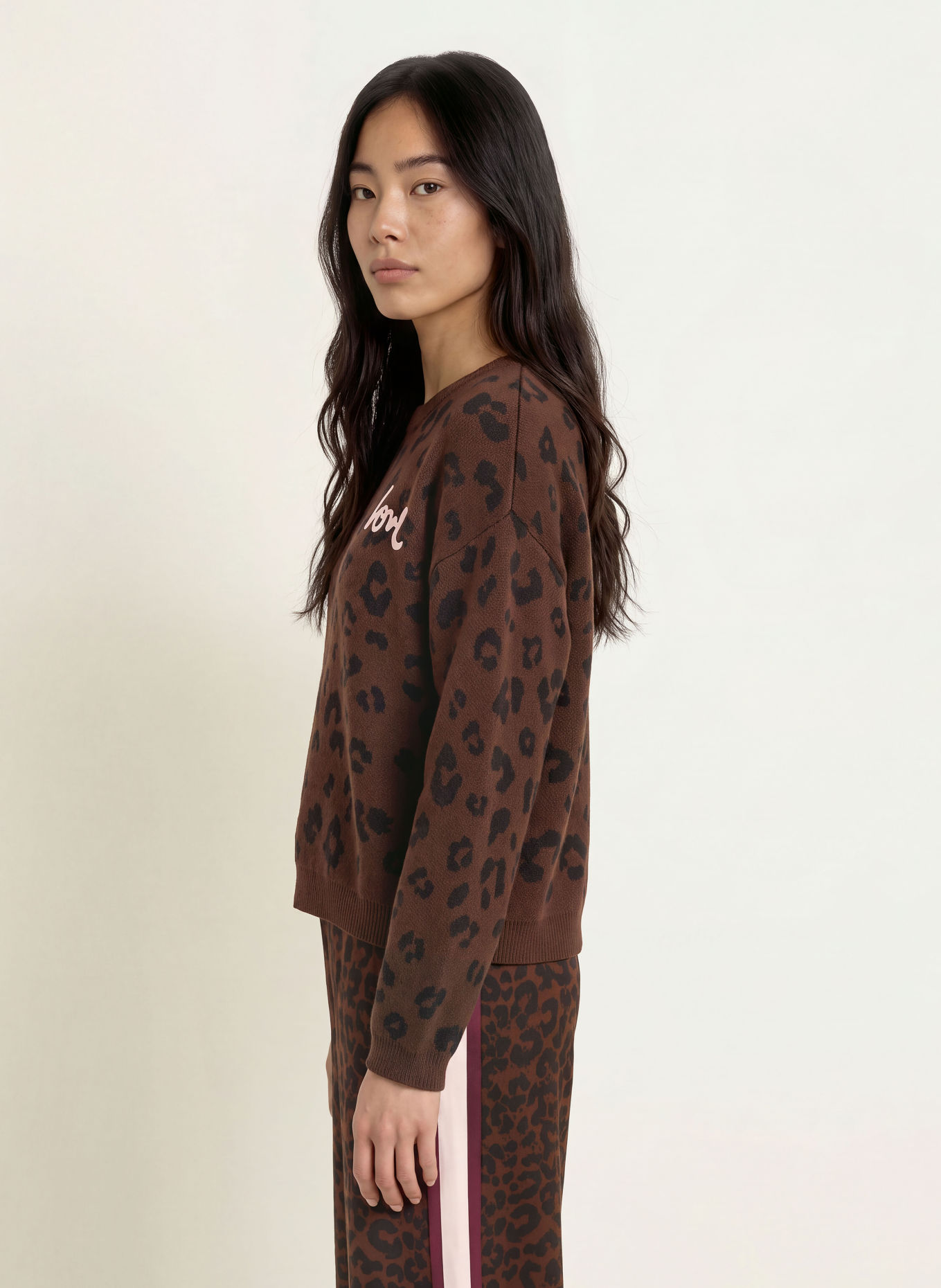 Miss Lagotte Pull: MARRON FONCÉ / ROSE CLAIR / NOIR