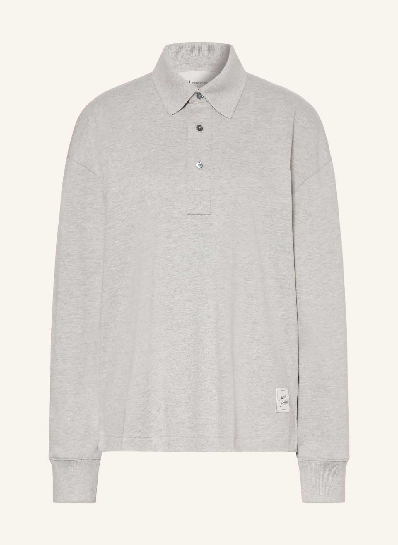 AMI PARIS Jersey-poloshirt: LICHTGRIJS