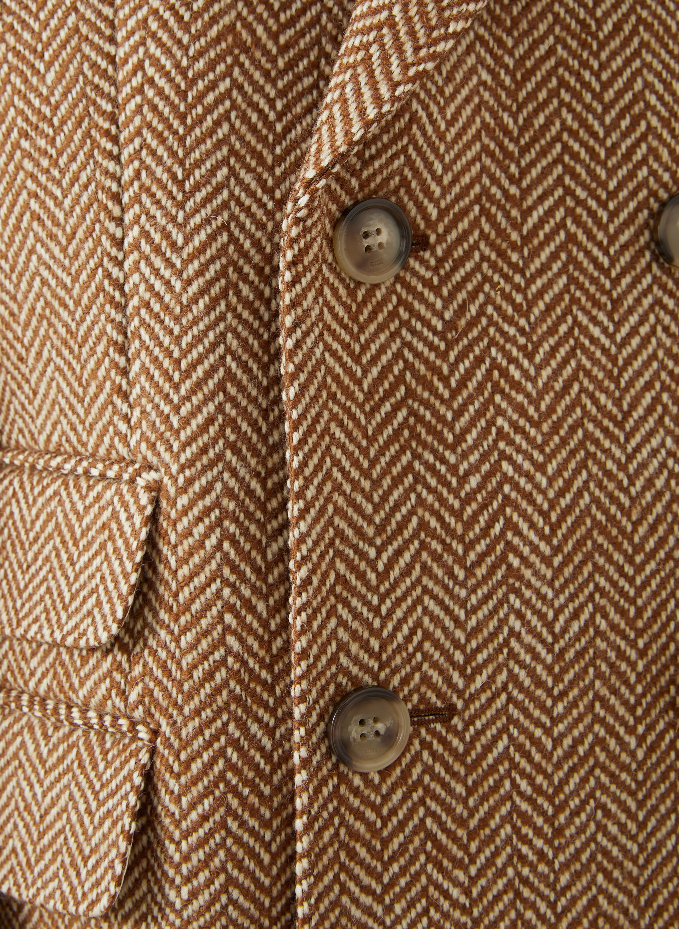 AMI PARIS Lang blazer: BRUN / BEIGE