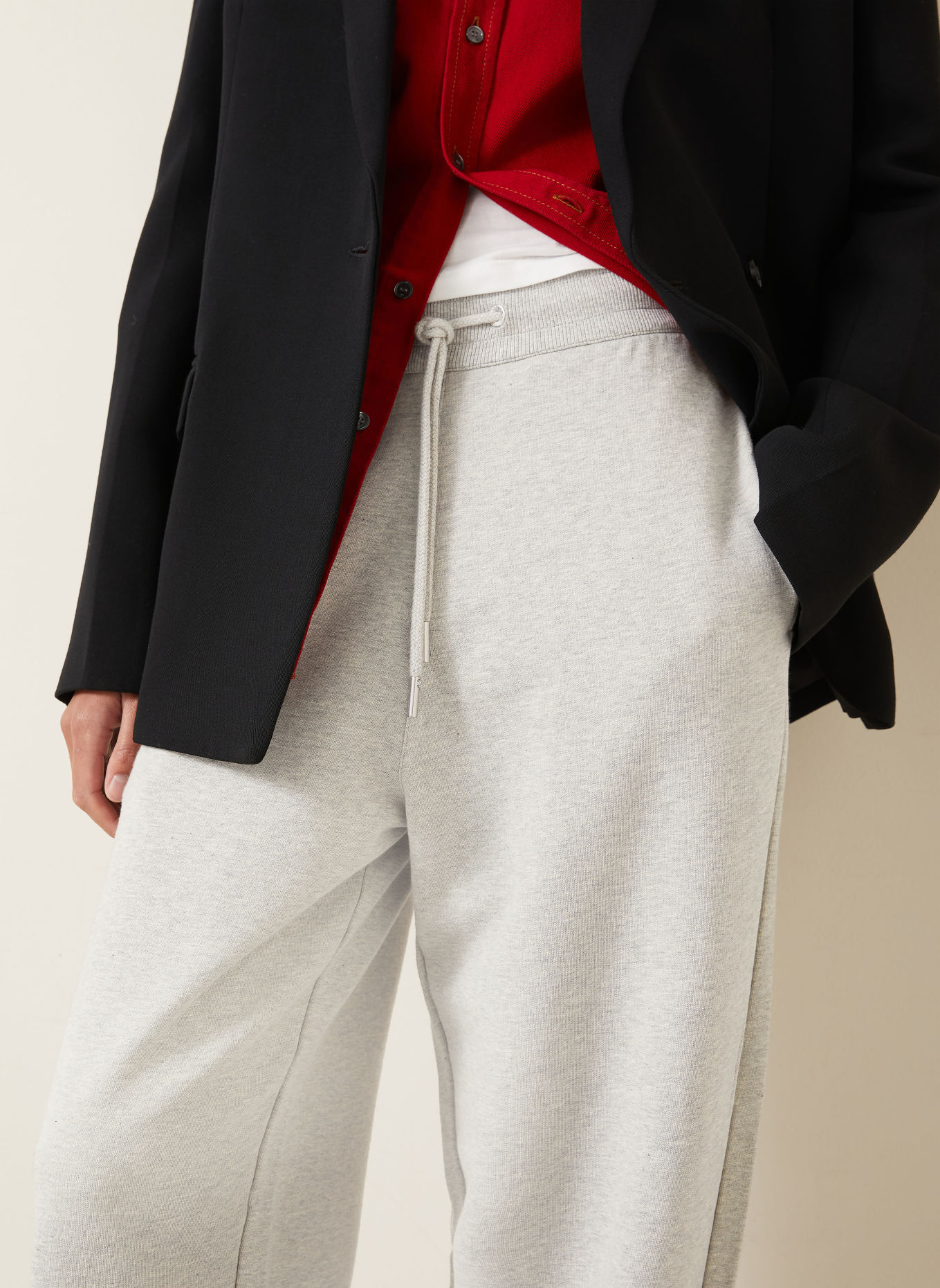 AMI PARIS Sweatpants: LIGHT GRAY