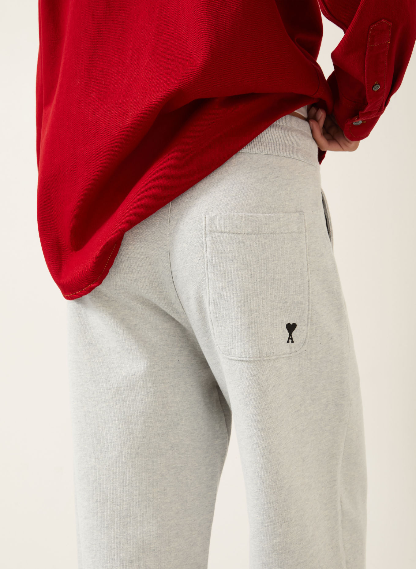 AMI PARIS Sweatpants: LIGHT GRAY