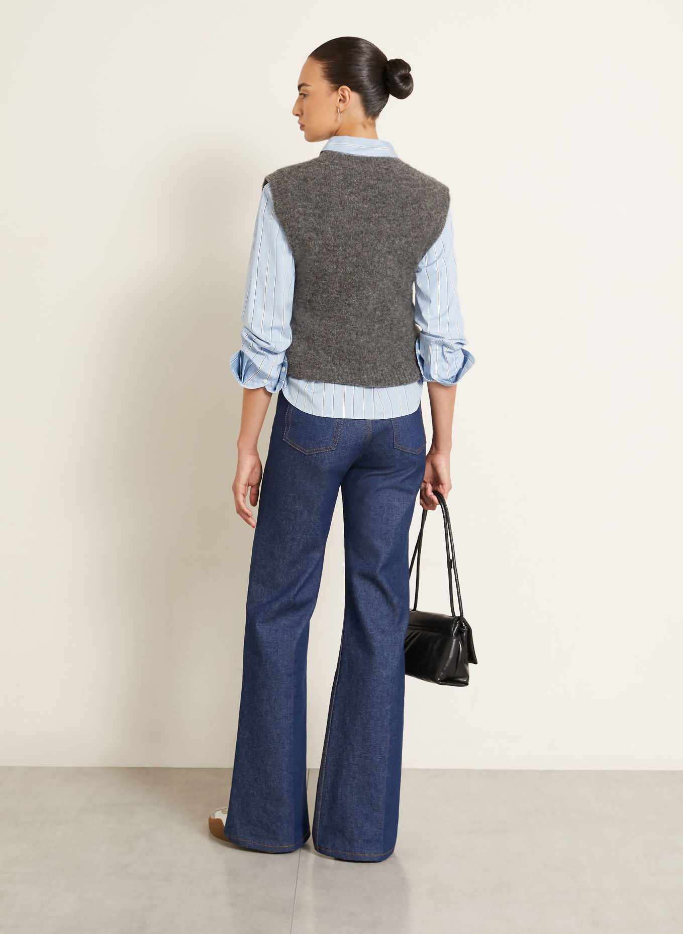 AMI PARIS Alpaca Sweater Vest: GRAY