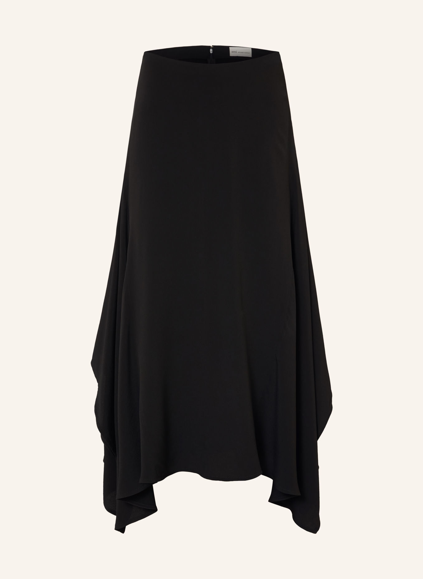AMI PARIS Rok met zijde: ZWART