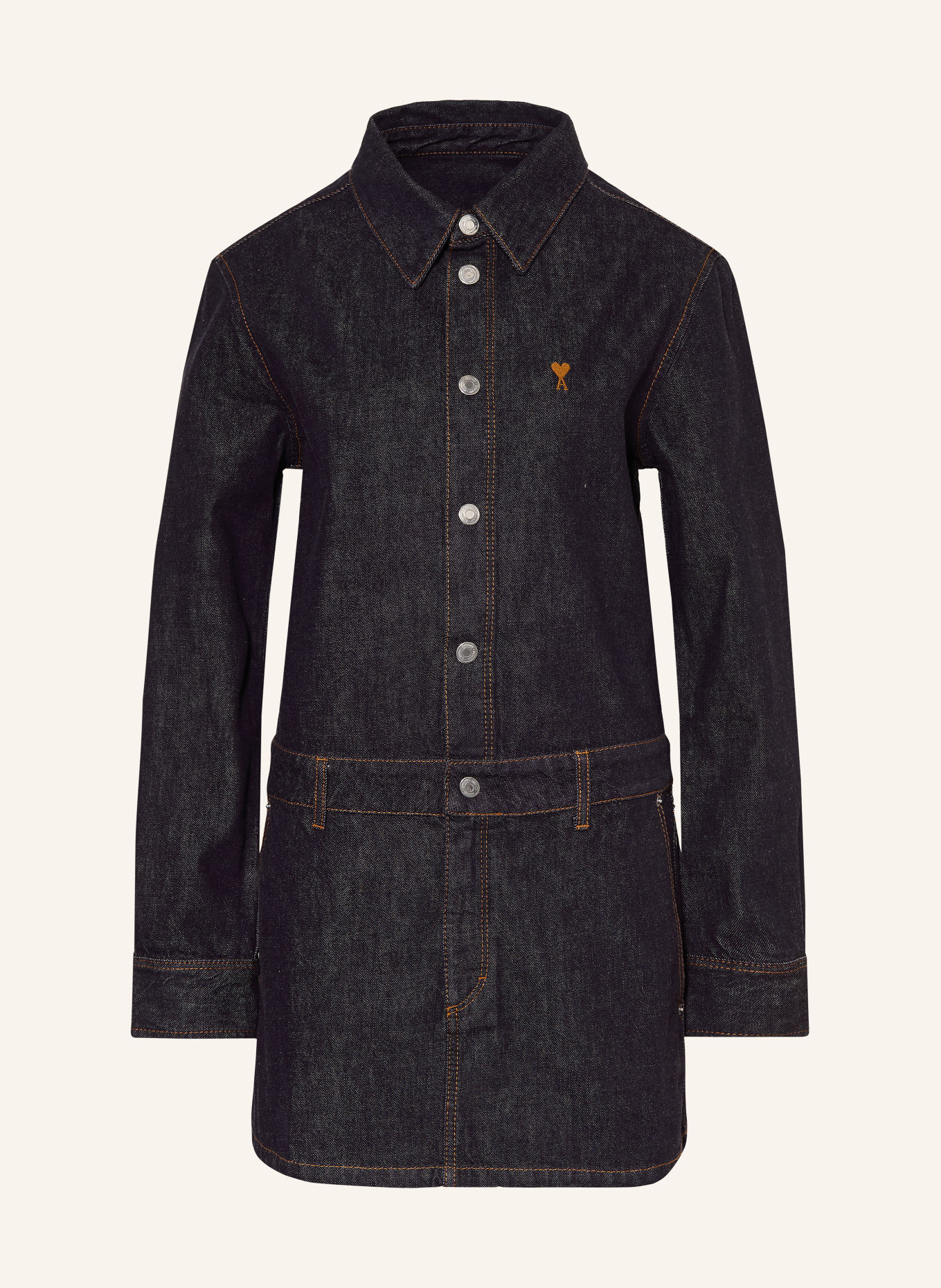 AMI PARIS Jeansjurk: DONKERBLAUW