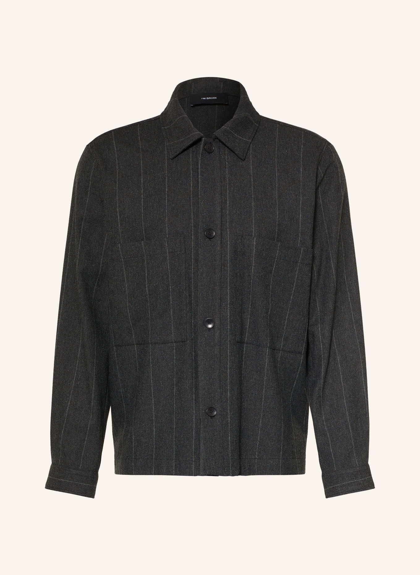 I'M BRIAN Overshirt: DONKERGRIJS / GRIJS