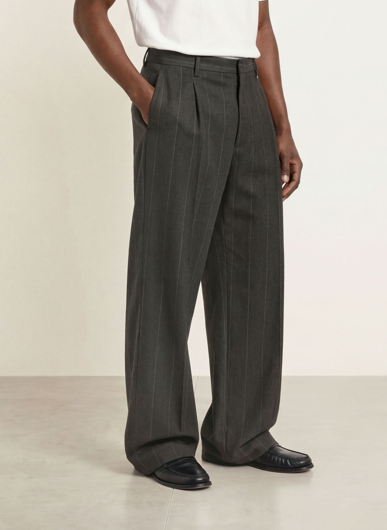 I'M BRIAN Pantalon Wide Fit: GRIG GRIGIO