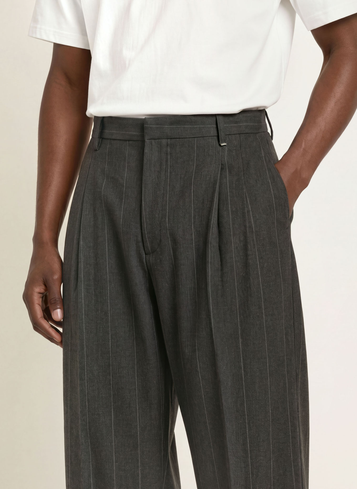 I'M BRIAN Pantalon Wide Fit: GRIG GRIGIO