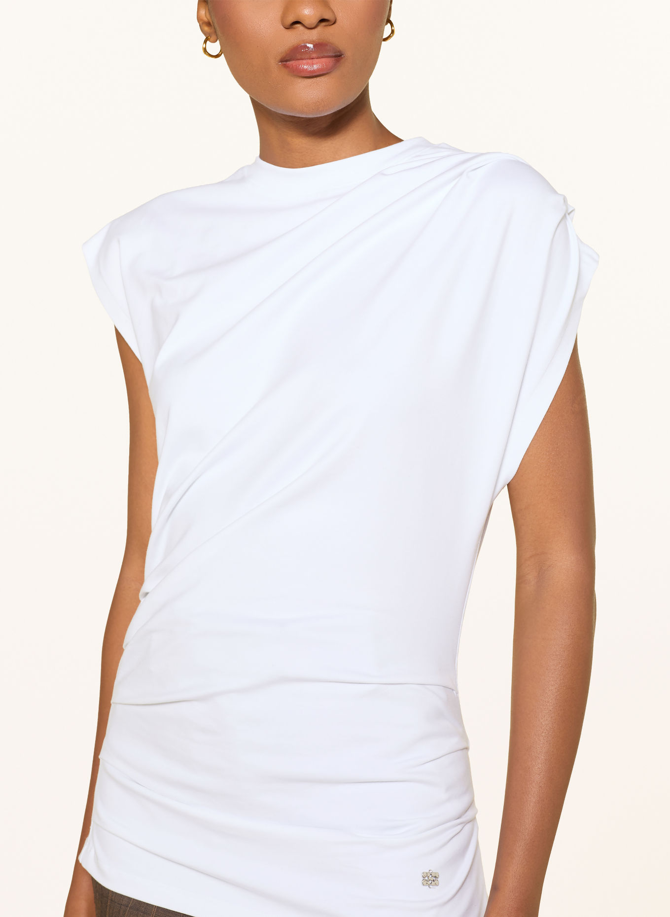 GANNI T-shirt: BIAŁY