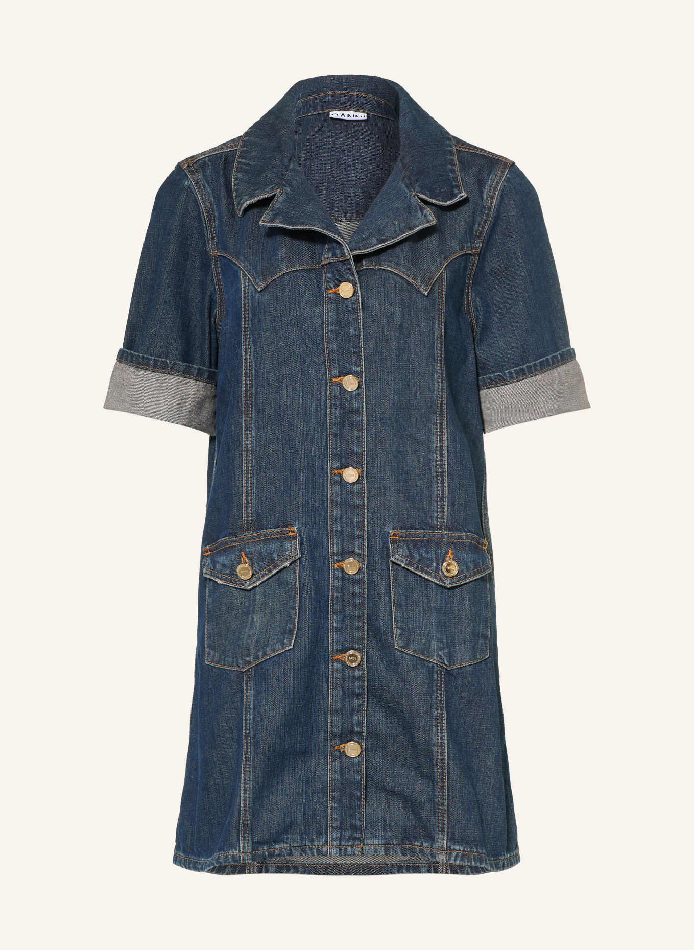 GANNI Denim dress: BLUE
