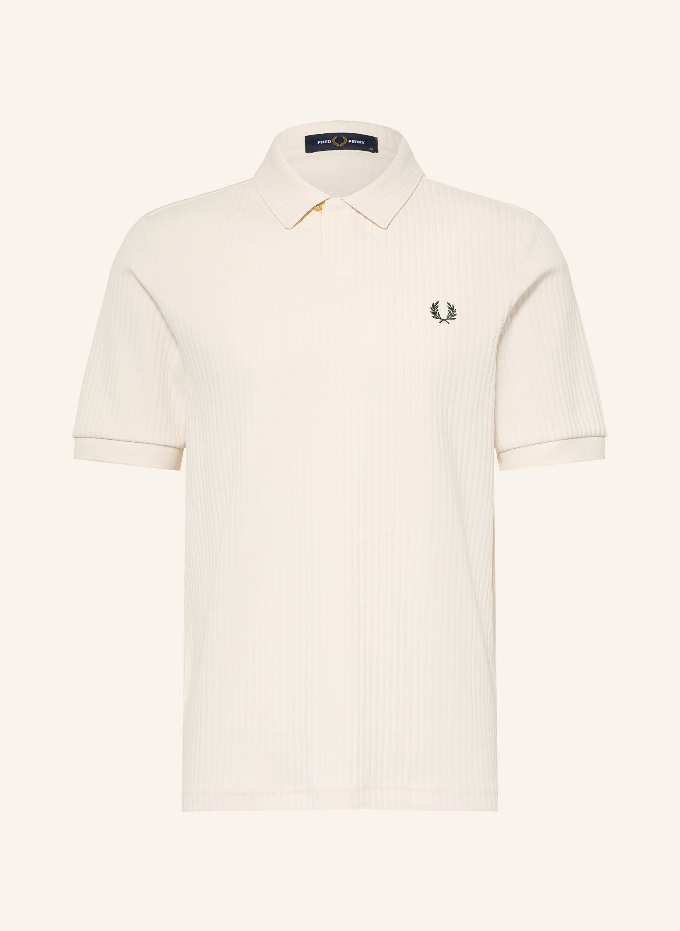 FRED PERRY Jersey-poloshirt: ECRU