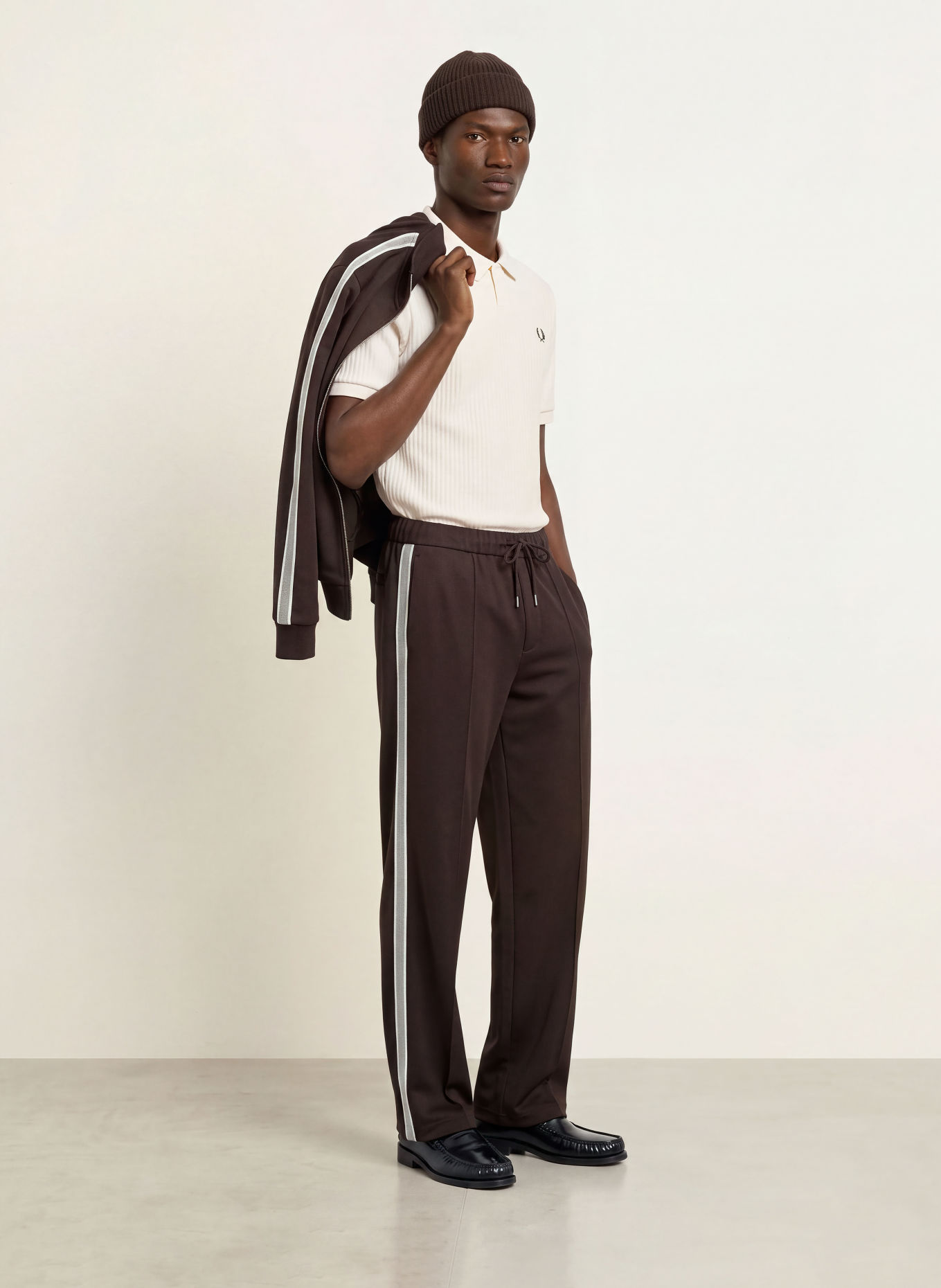 FRED PERRY Jersey-poloshirt: ECRU