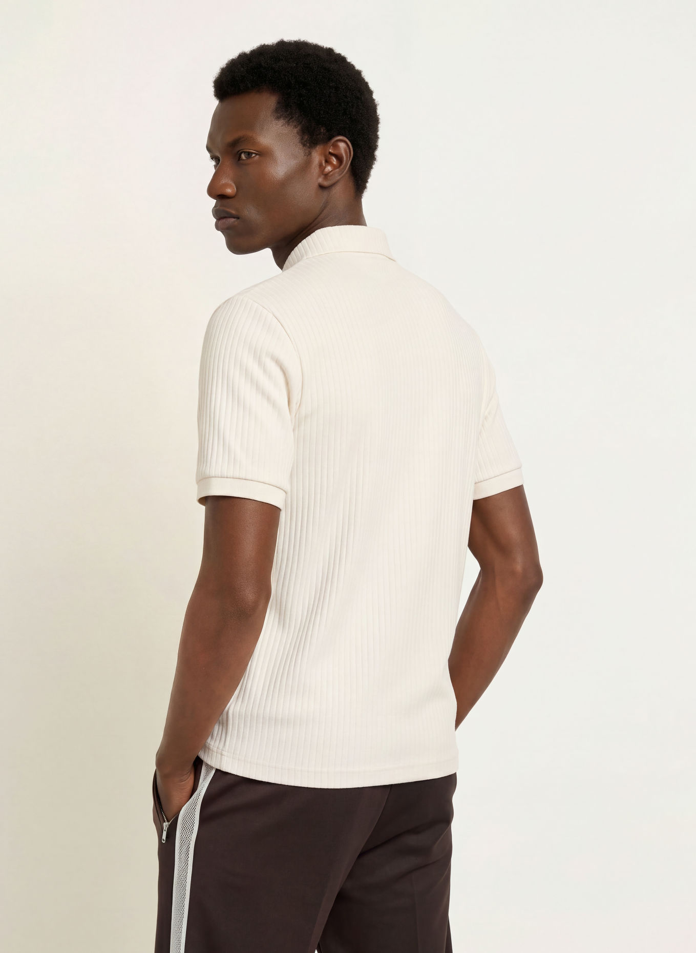 FRED PERRY Jersey-poloshirt: ECRU