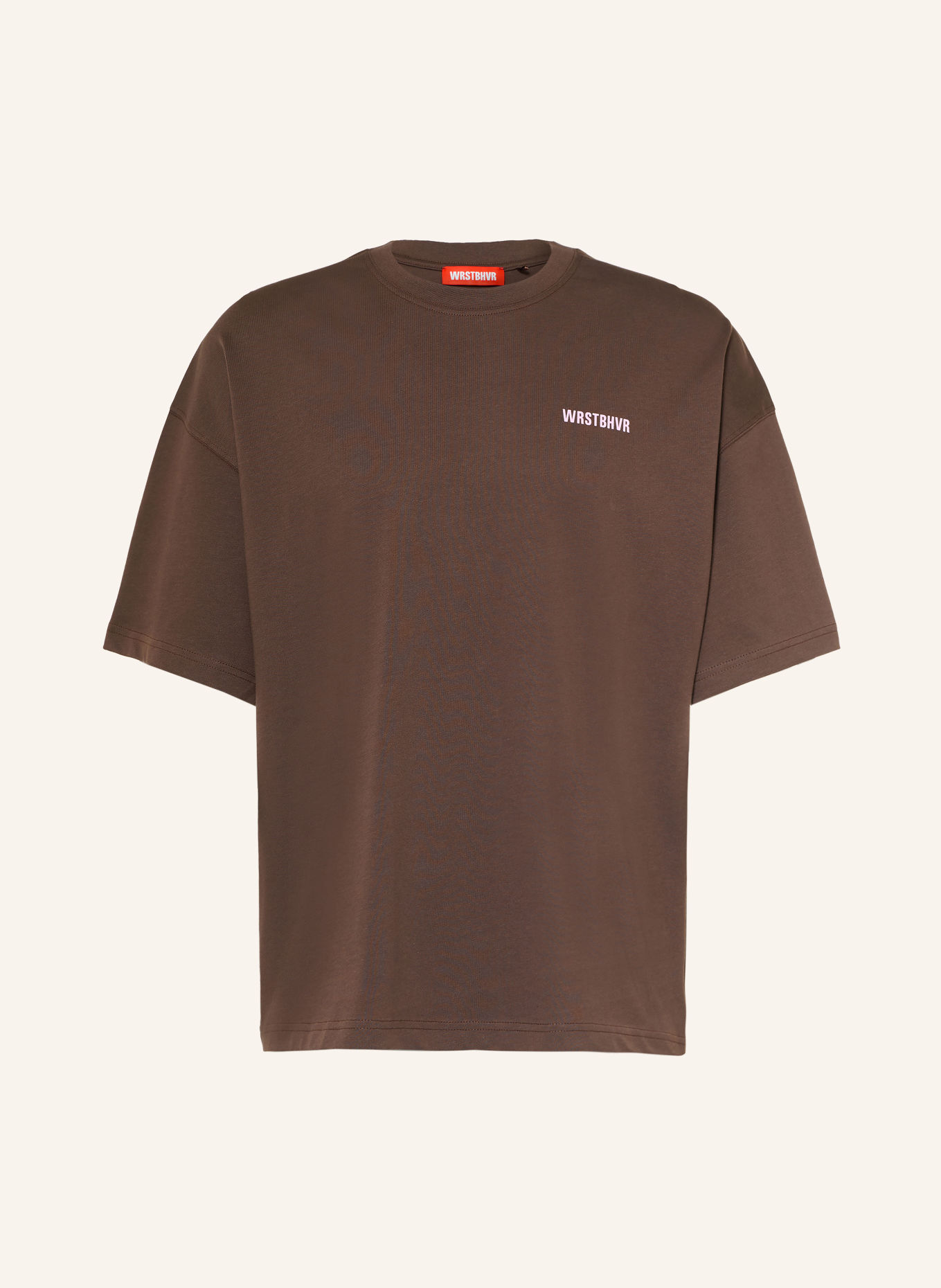 WRSTBHVR T-Shirt STUDIO V14: DUNKELBRAUN / ROSA