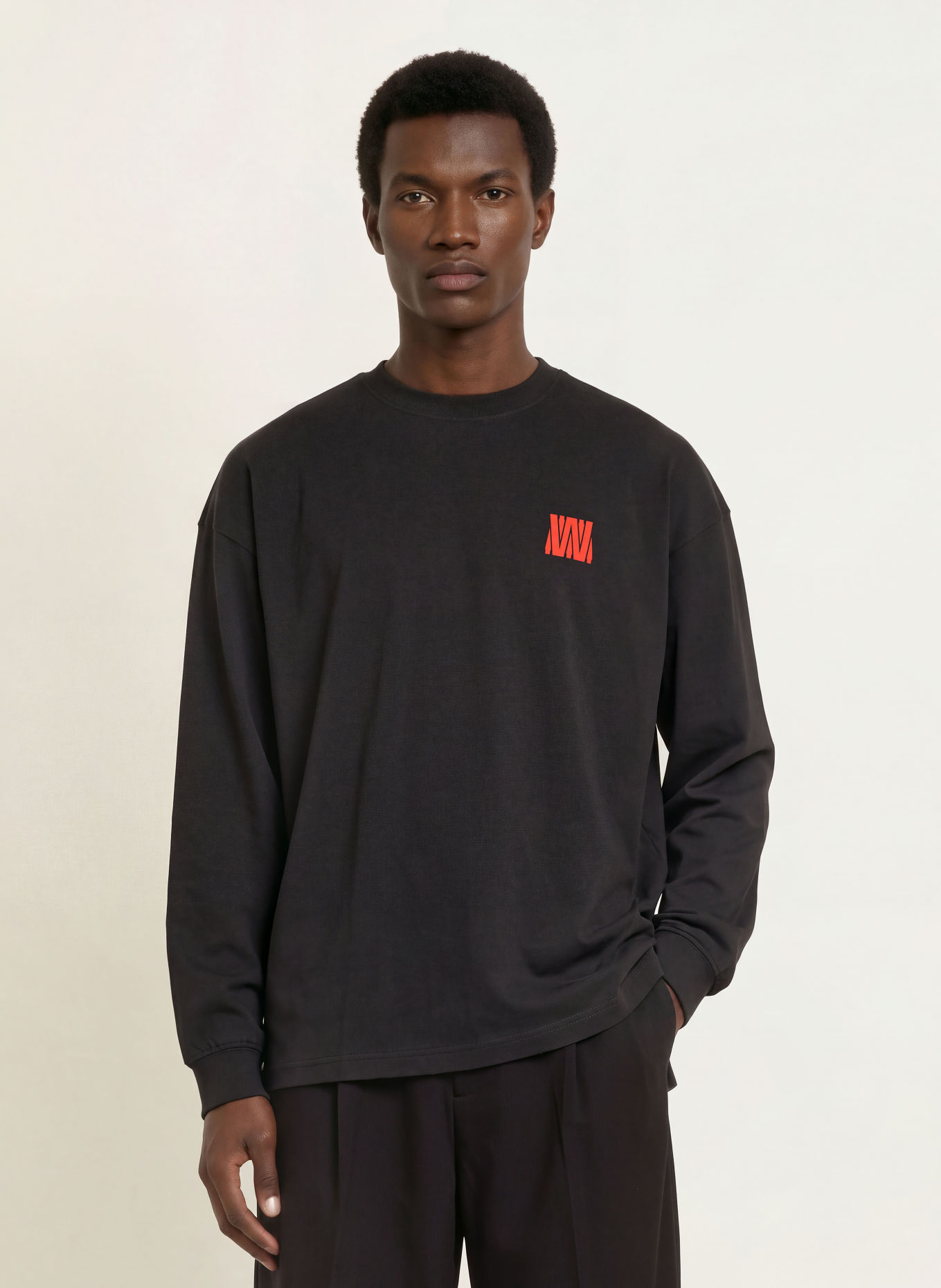 WRSTBHVR Long-sleeve shirt STUDIO V14: BLACK / RED