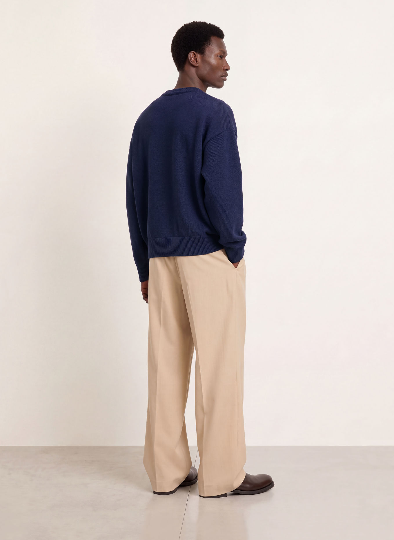 WRSTBHVR Merino Wool Sweaters: DARK BLUE / LIGHT BLUE