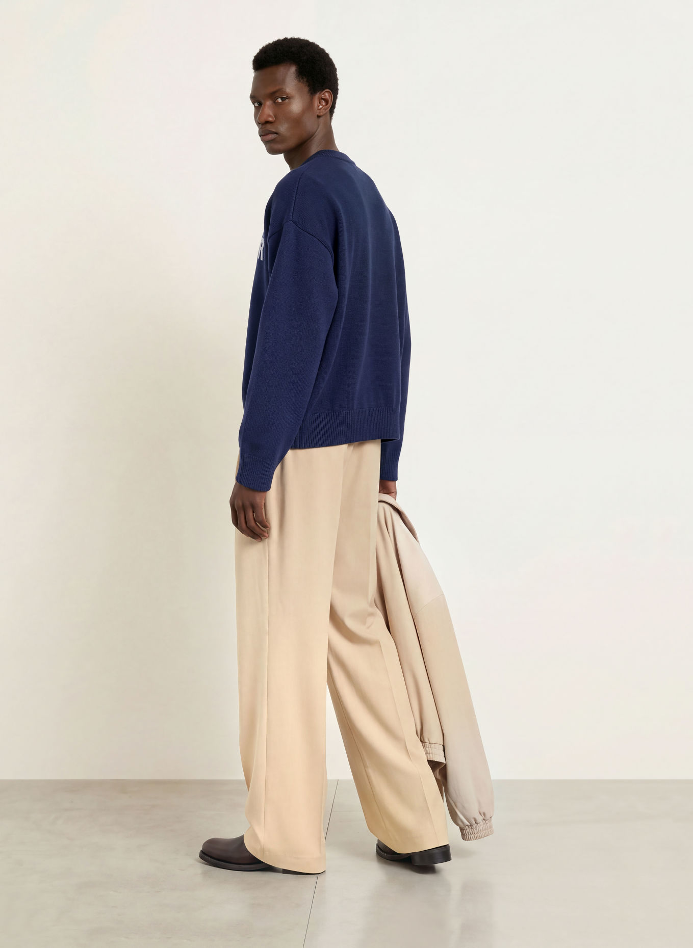 WRSTBHVR Merino Wool Sweaters: DARK BLUE / LIGHT BLUE